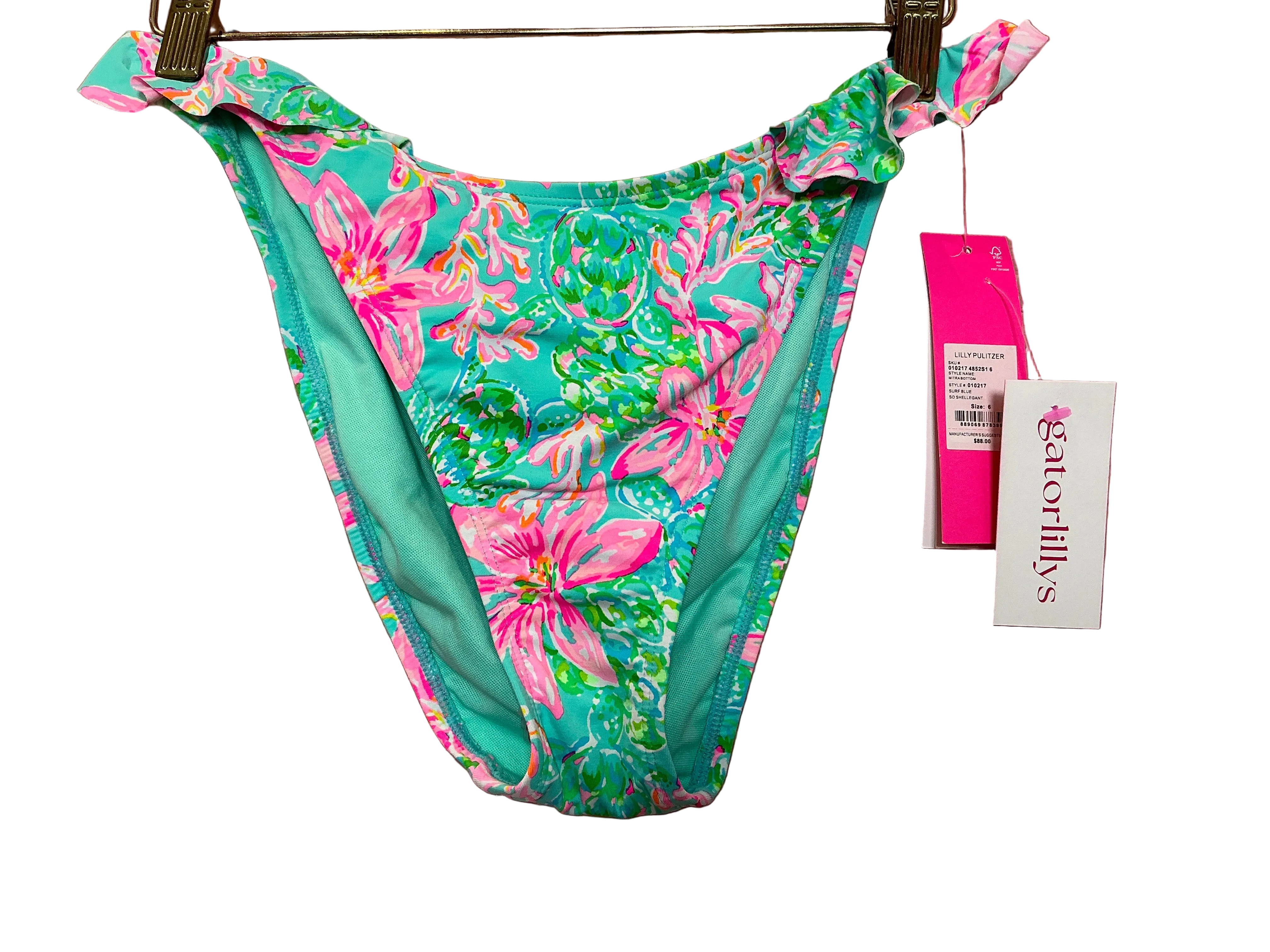 Lilly Pulitzer NWT - Mitra Bottom - Surf Blue - So Shellegant - Size 6