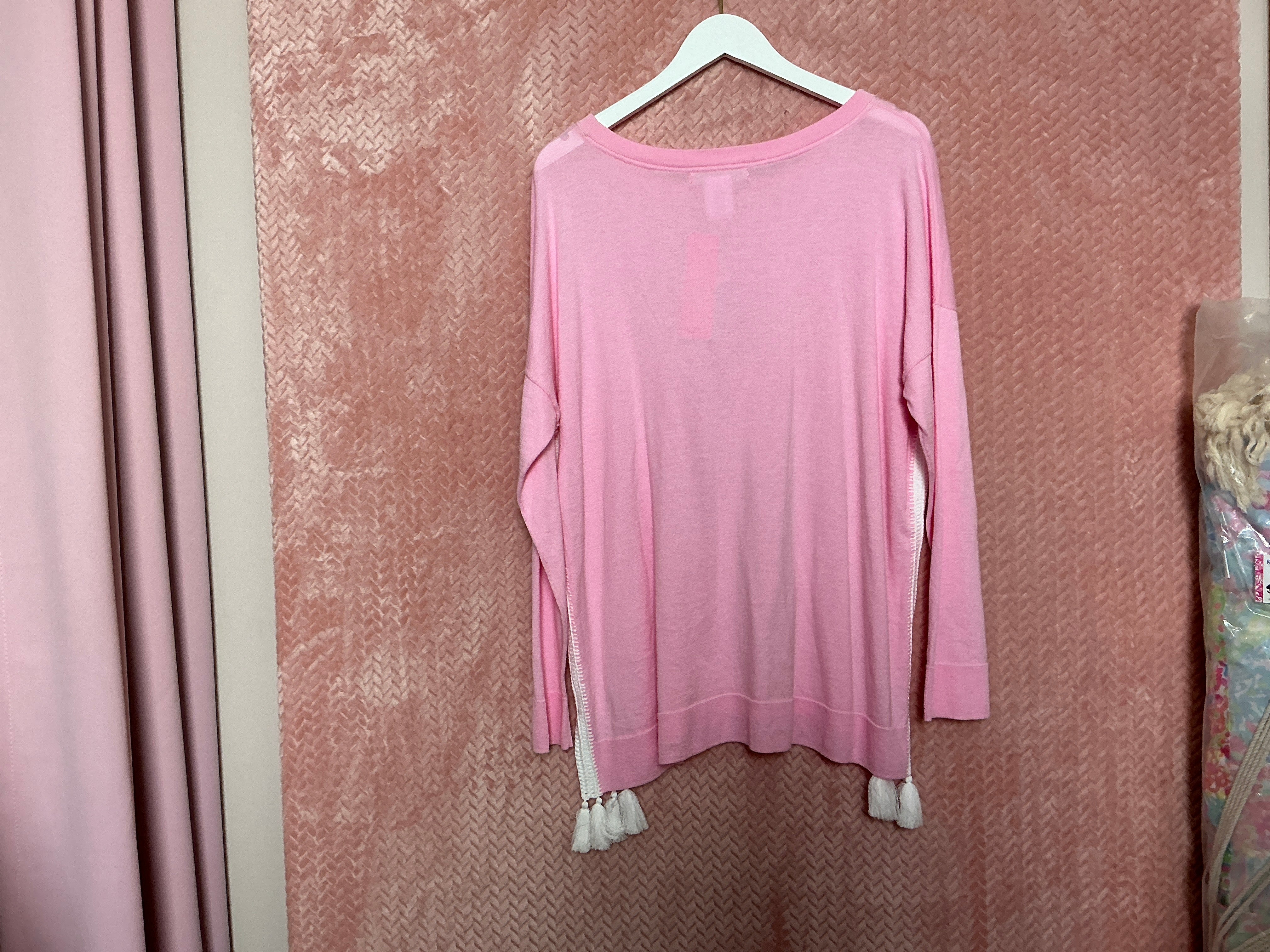 Lilly Pulitzer NWT Damaris Sweater Pink Blossom - Size XL