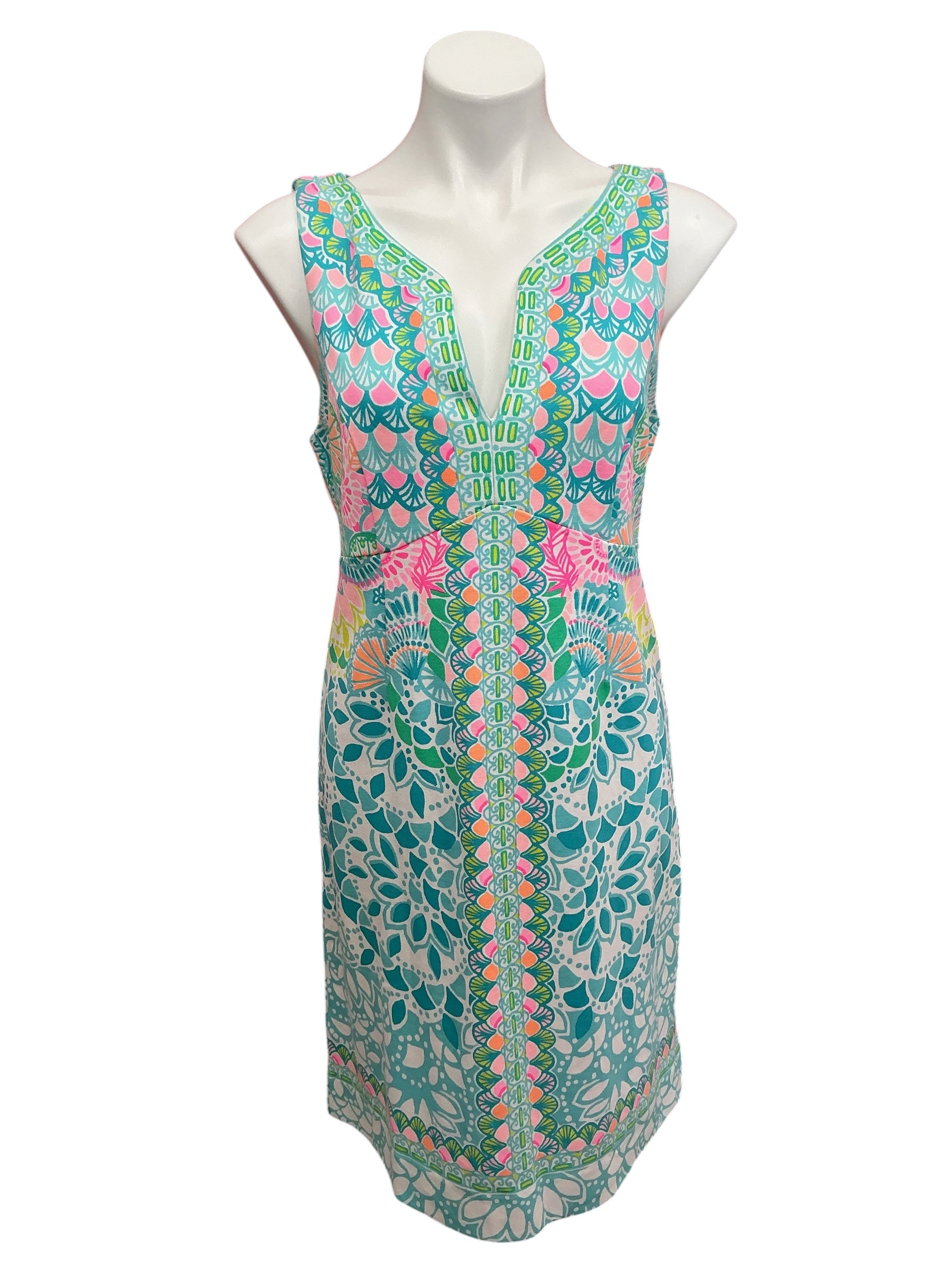 Lilly Pulitzer Sigrid Shift Dress Caribbean Citrus Engineered - Size 8