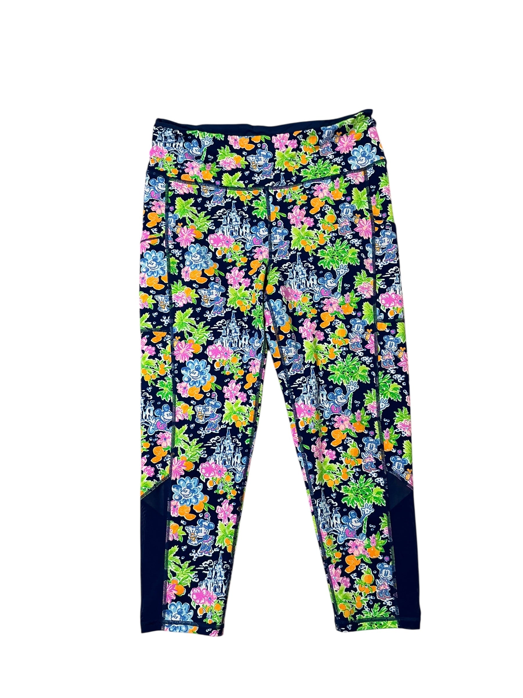 Lilly Pulitzer Weekender High Rise Midi Leggings - Aegean Navy Lilly Loves Disney - Size XL