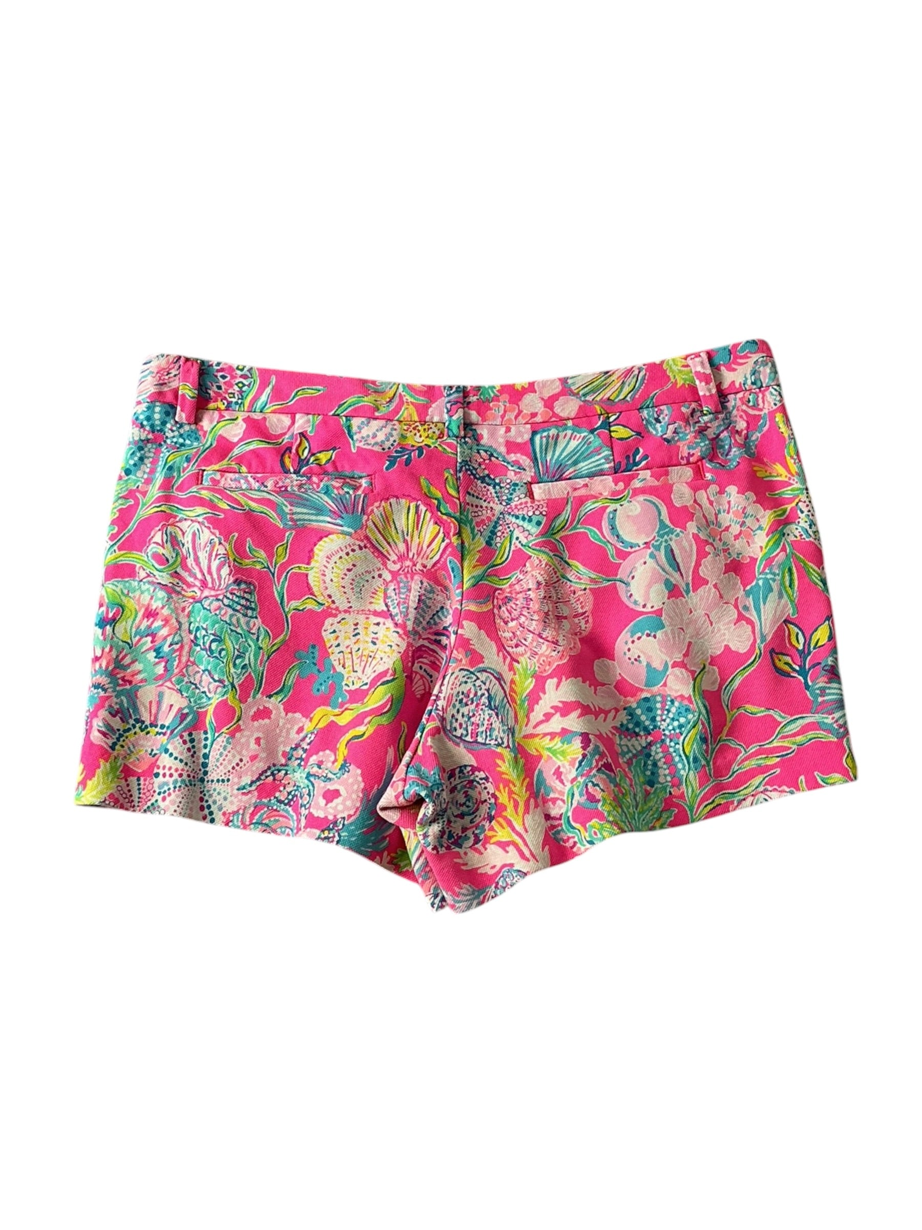 Lilly Pulitzer Callahan Short Pink Isle Shell Me Something Good - Size 14