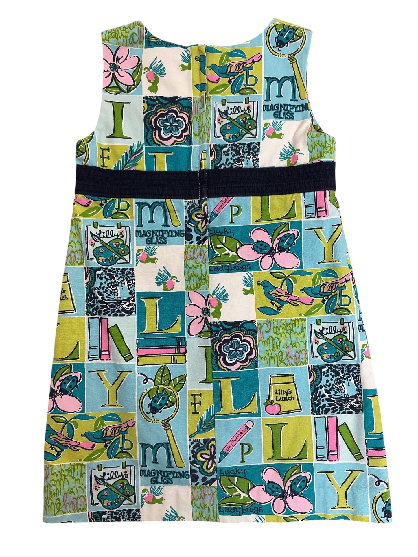 Lilly Pulitzer Kids Girls ABC Shift Dress Lunch Alphabet - Size 5