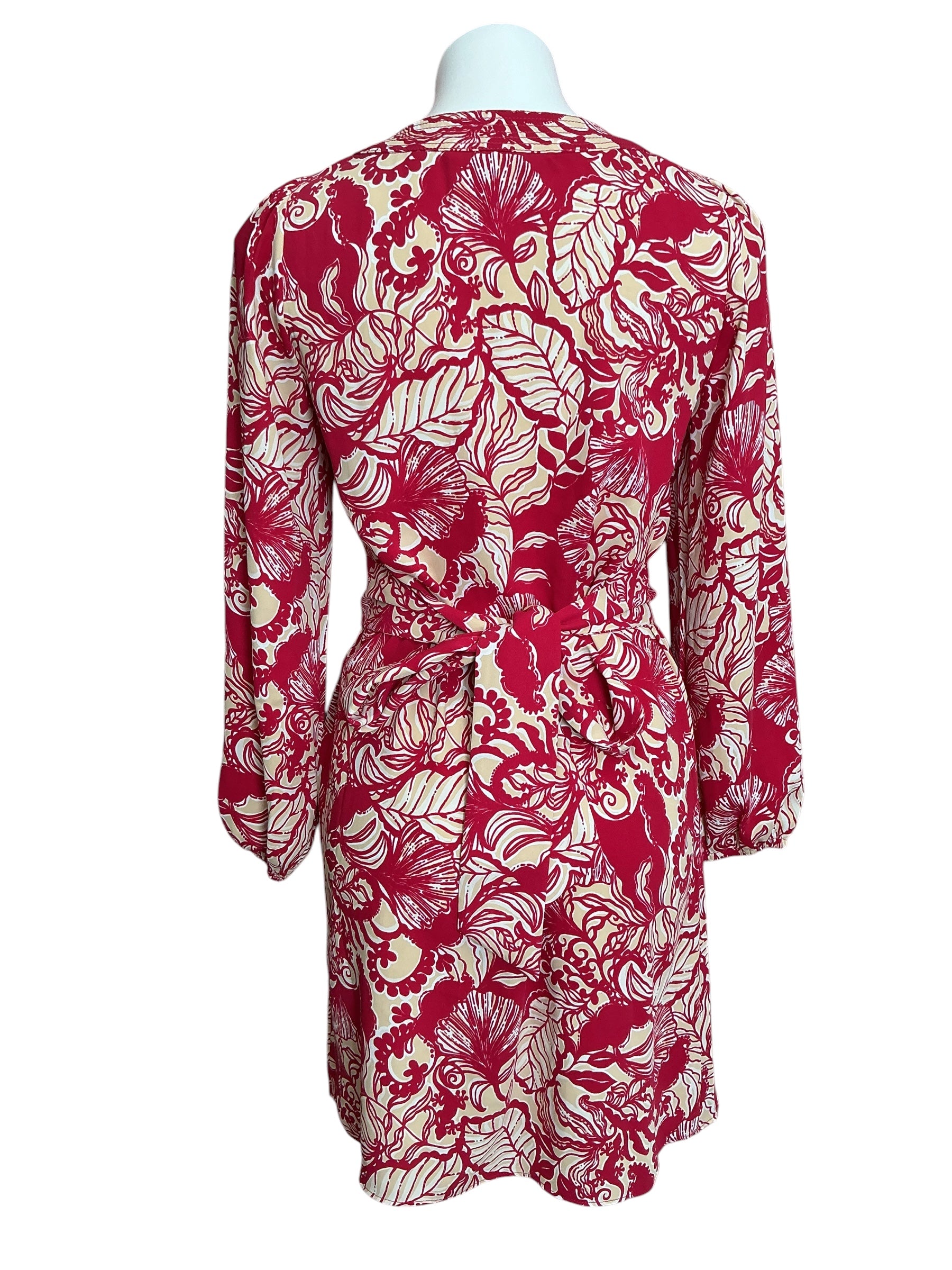 Lilly Pulitzer Maddox Straight Dress Poinsettia Red Island Vibes - Size 2