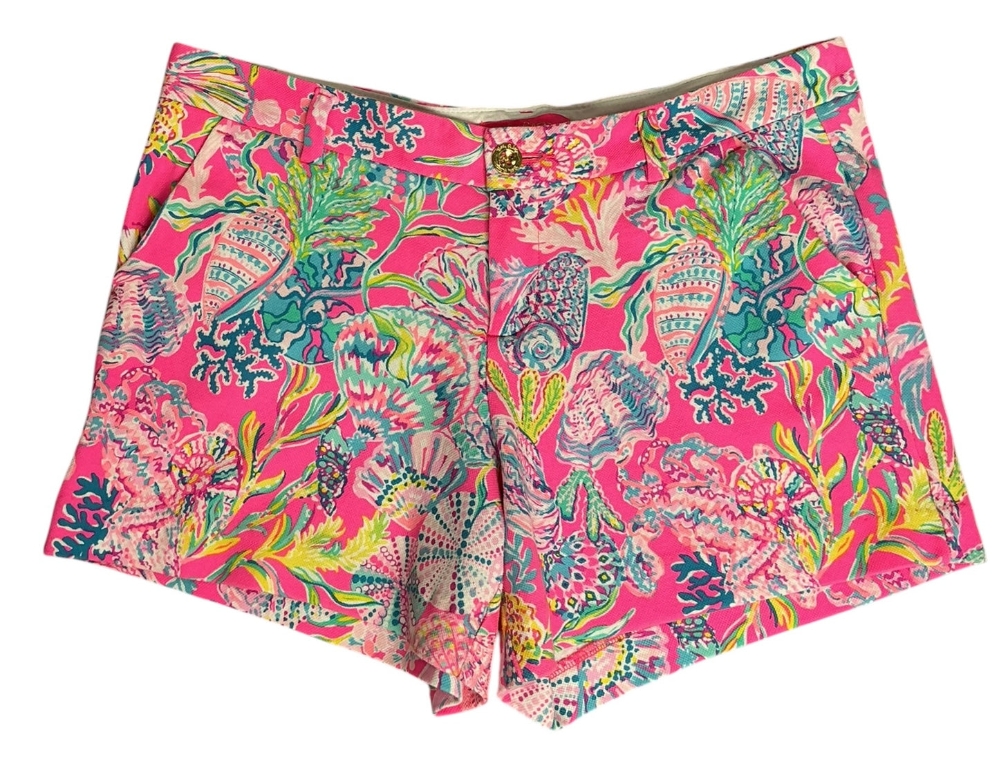 Lilly Pulitzer Callahan Shorts Pink Isle Shell Me Something Good - Size 12