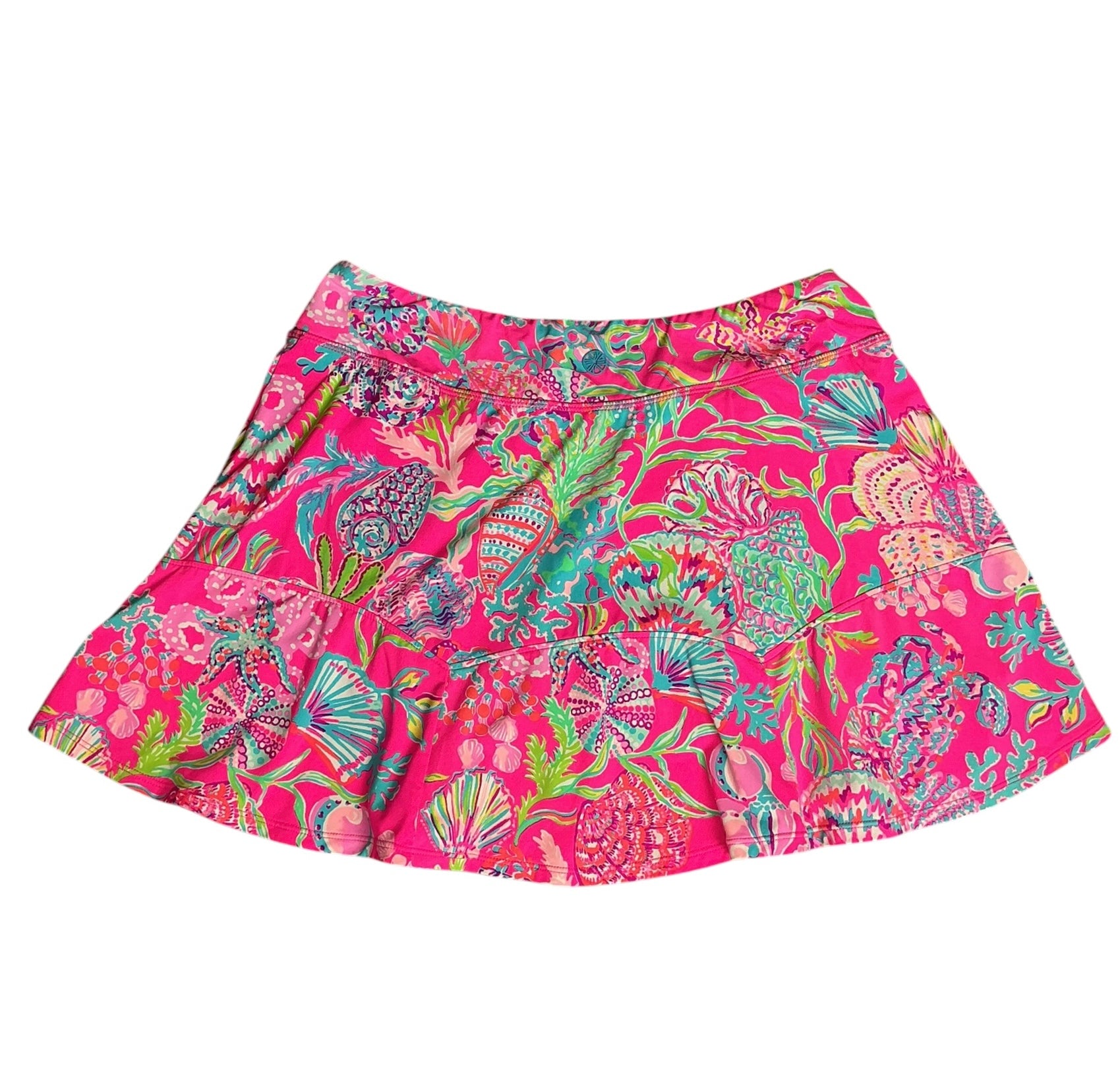 Lilly Pulitzer Luxletic UPF 50+ Corrine Skort Pink Isle Shell Me Something Good - Size S