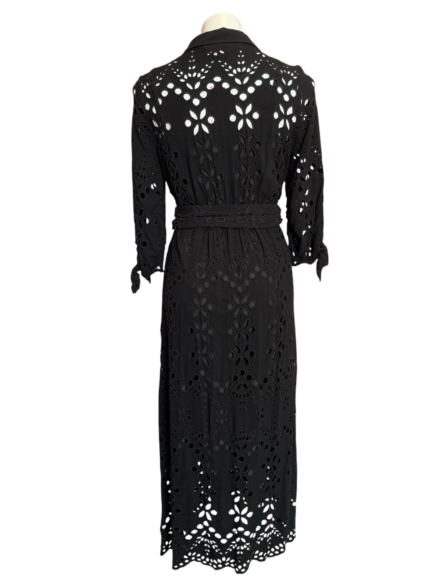 Lilly Pulitzer Amrita Eyelet Midi Dress Onyx Soiree Eyelet - Size 8