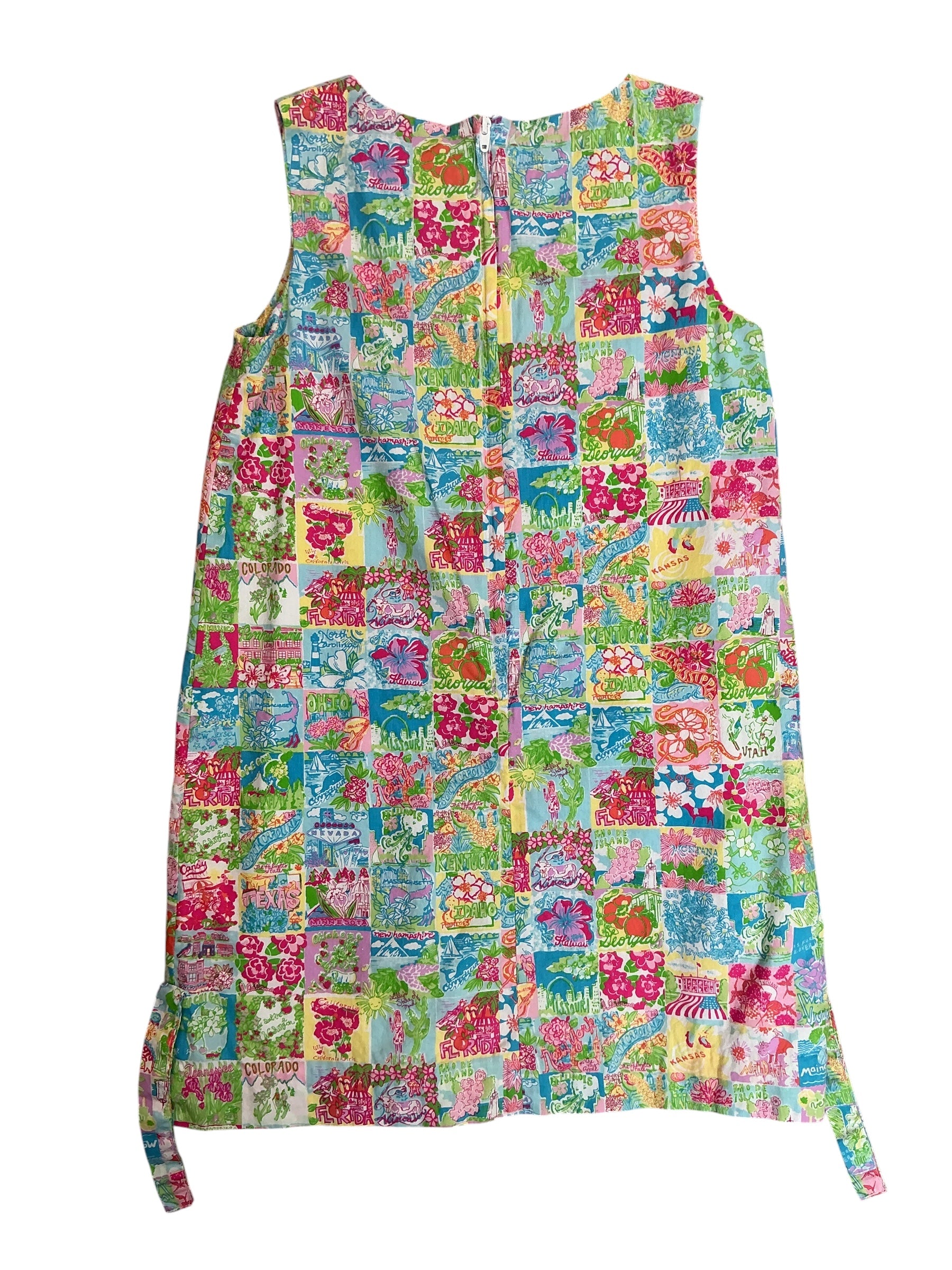 Lilly Pulitzer Kids Girls Little Lilly Classic Shift Dress Multi State Of Mind - Size 7