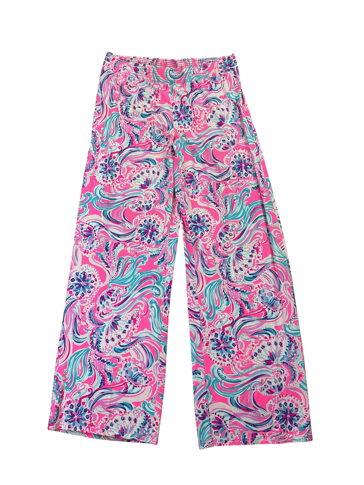 Lilly Pulitzer Lorena Breezy Palazzo Pant Prosecco Pink Don't Be Jelly - Size M