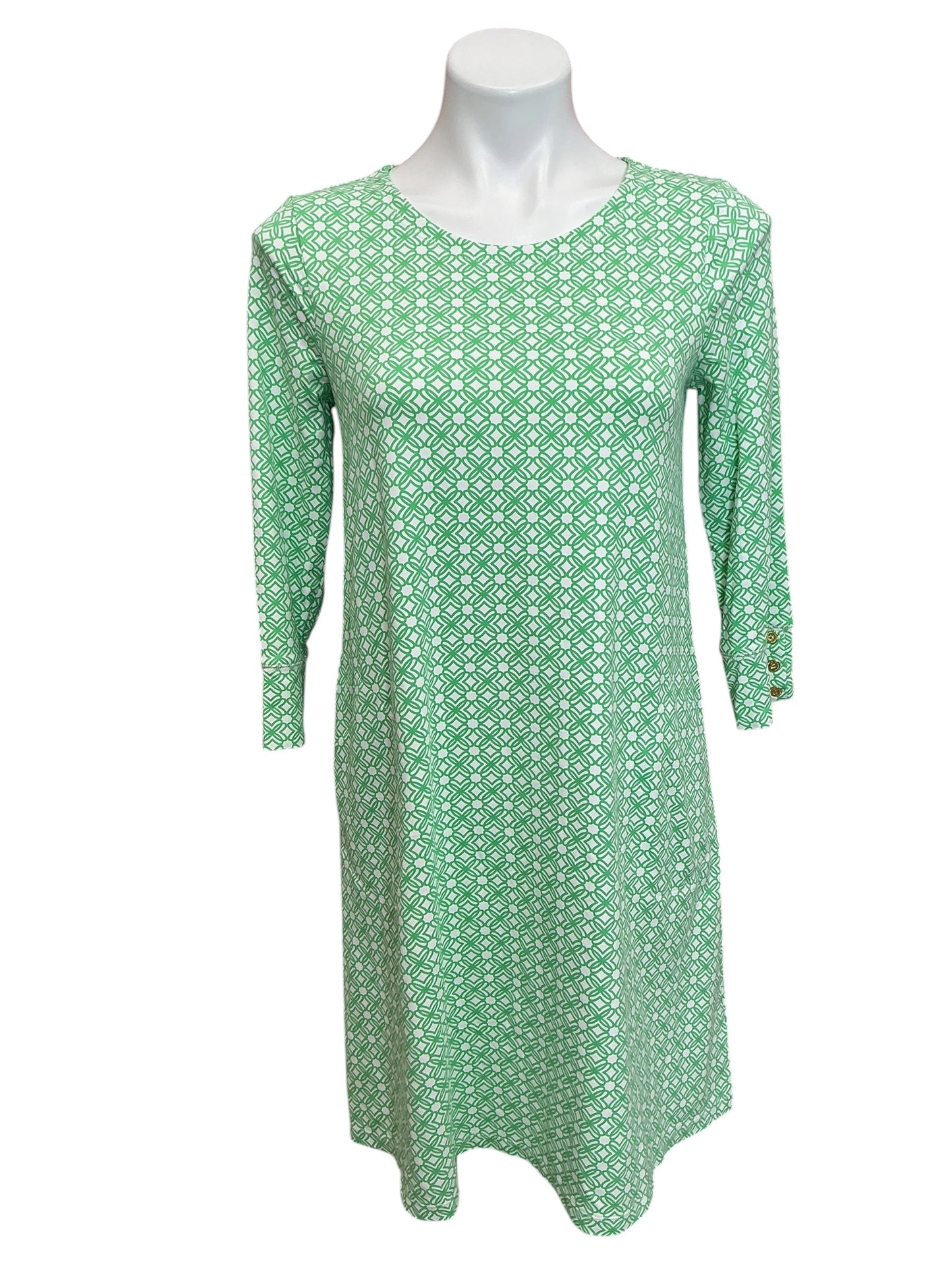 Lilly Pulitzer Solia ChillyLilly Dress Fauna Green X Resort White - Size S