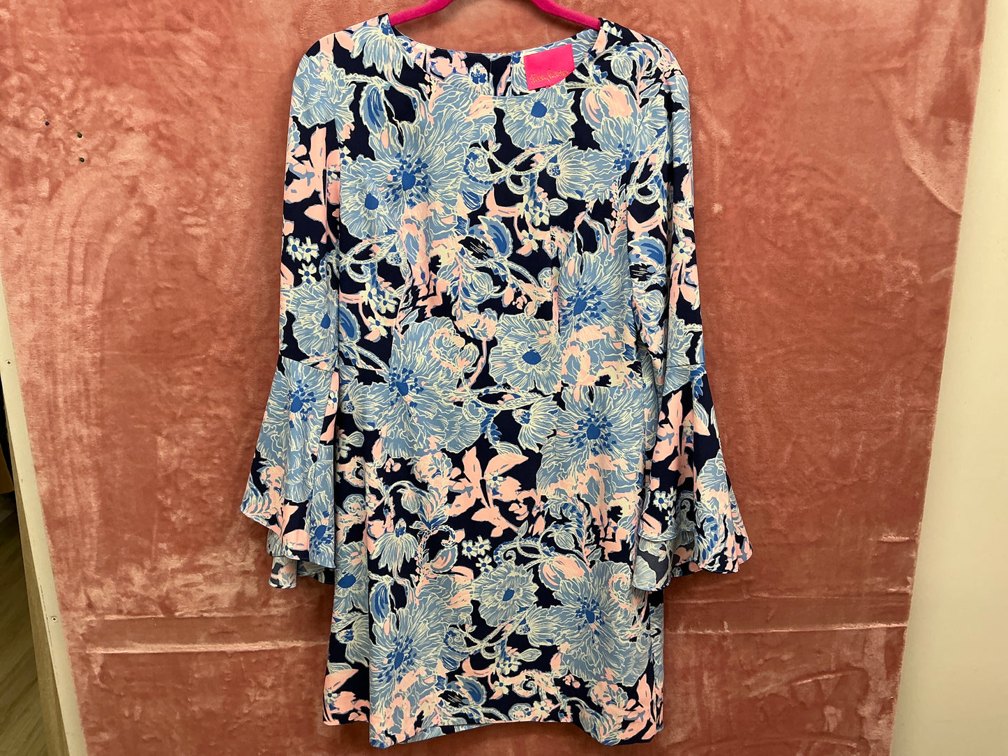 Lilly Pulitzer Kayla Stretch Dress NWT, Bright Navy, Amore Please Size 12