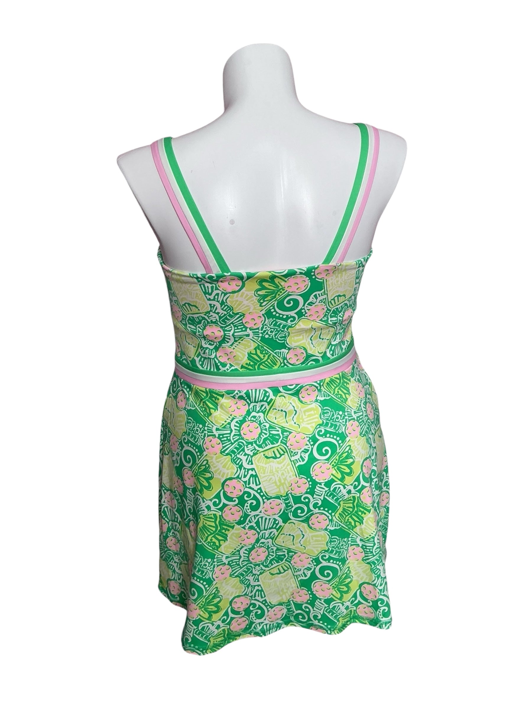 Lilly Pulitzer- Deora Dress UPF 50+ Spearmint In A Pickle Size L
