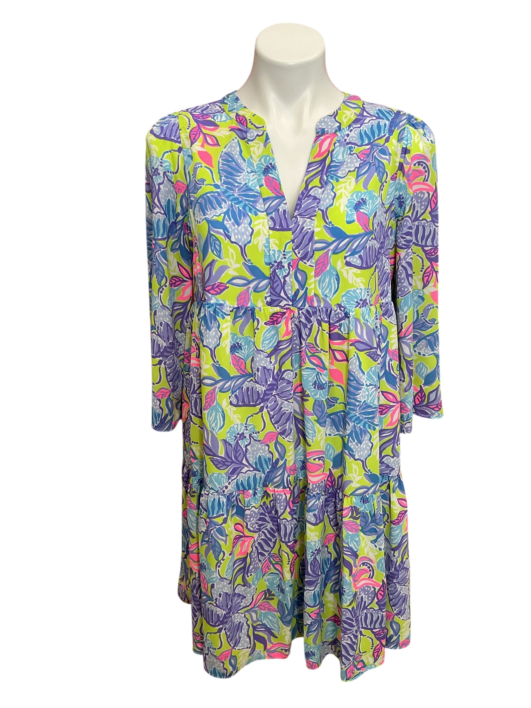 Lilly Pulitzer Martine Lileeze Dress Dew Drop Stay Fly - Size S