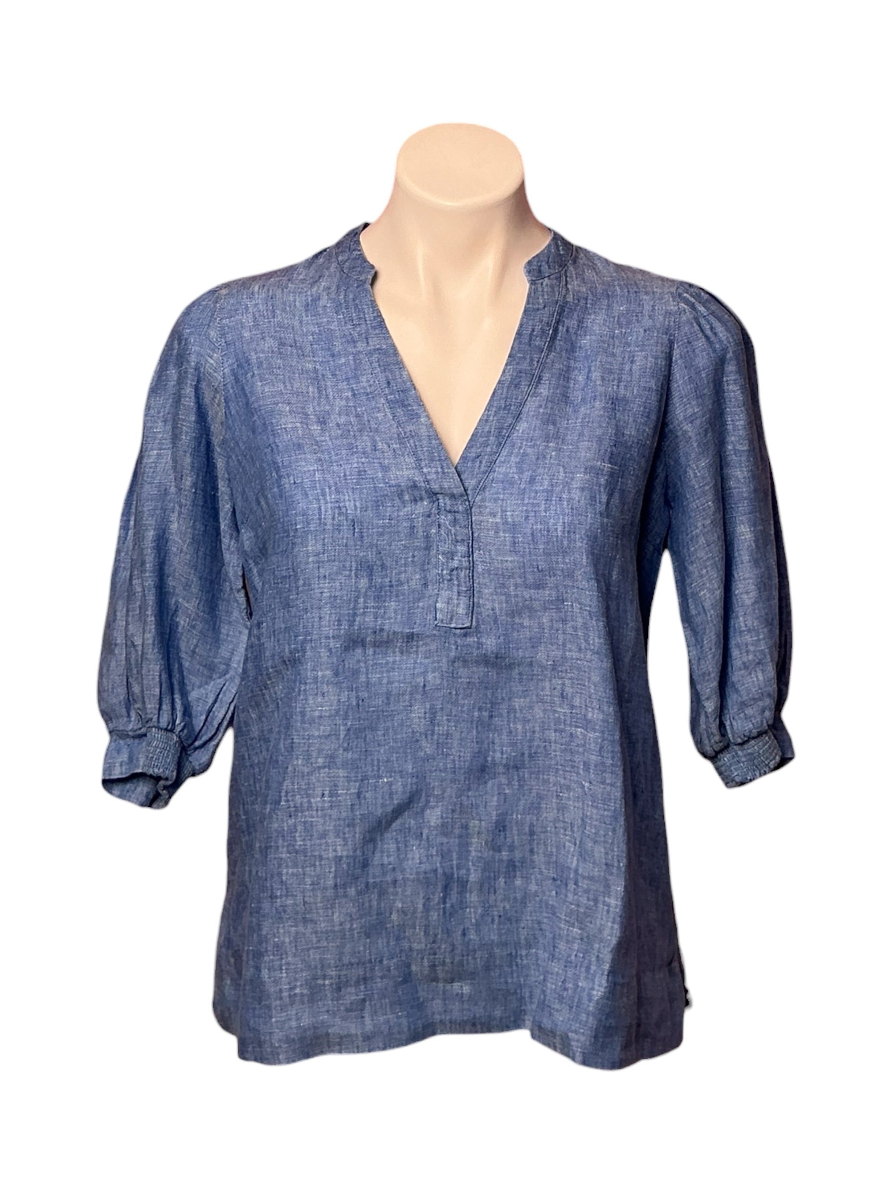 Lilly Pulitzer Mialeigh Linen Top Amalfi Blue - Size 00