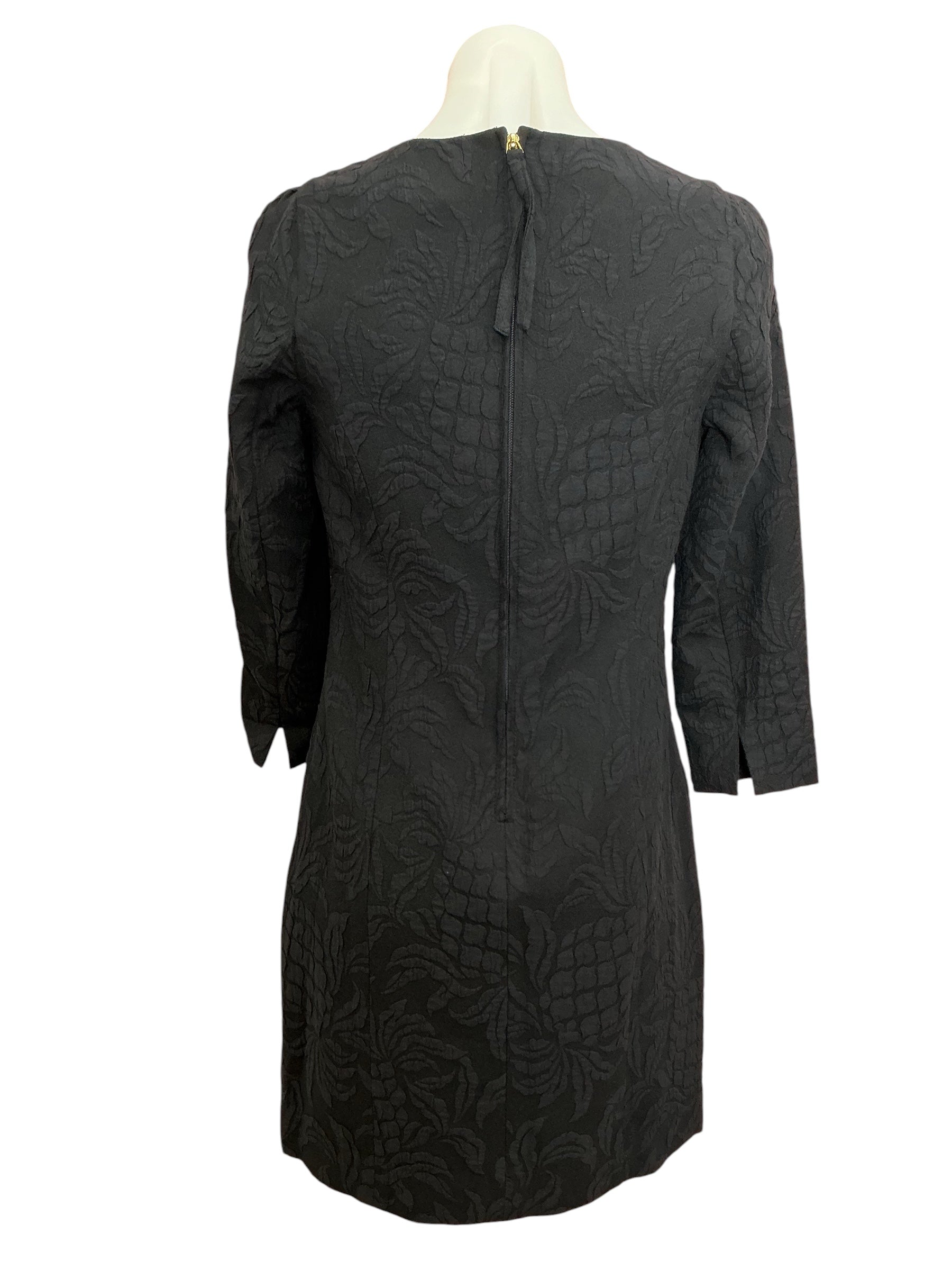 Lilly Pulitzer NWT Kolton 3/4 Sleeve Stretch Dress Onyx Pineapple Pucker Jacquard - Size 00