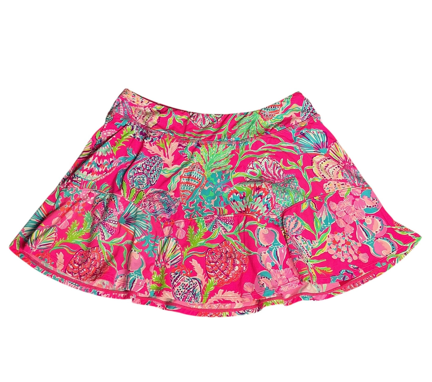Lilly Pulitzer Luxletic UPF 50+ Corrine Skort Pink Isle Shell Me Something Good - Size S