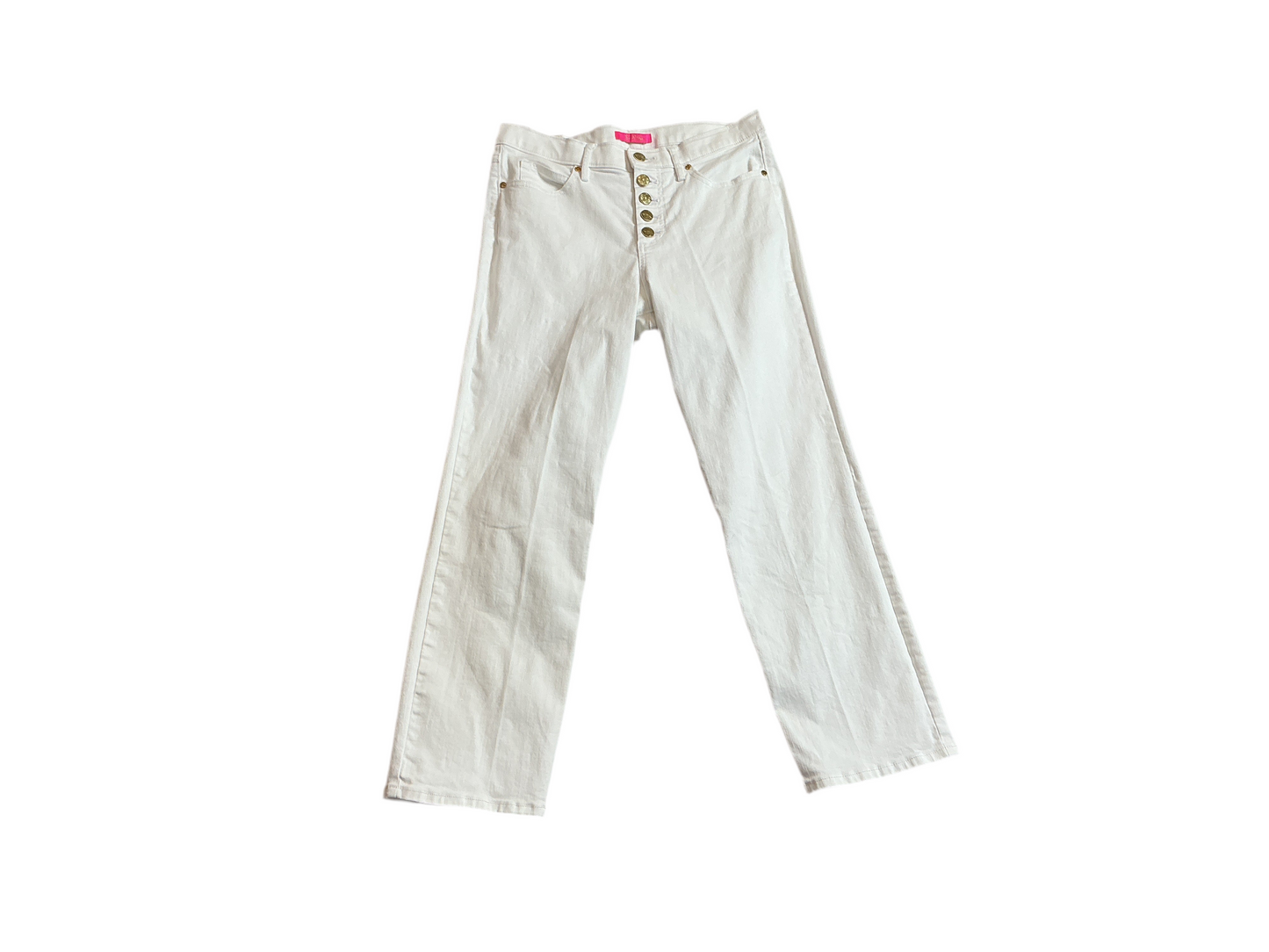 Lilly Pulitzer South Ocean High-Rise Jeans Pants Resort White - Size 10