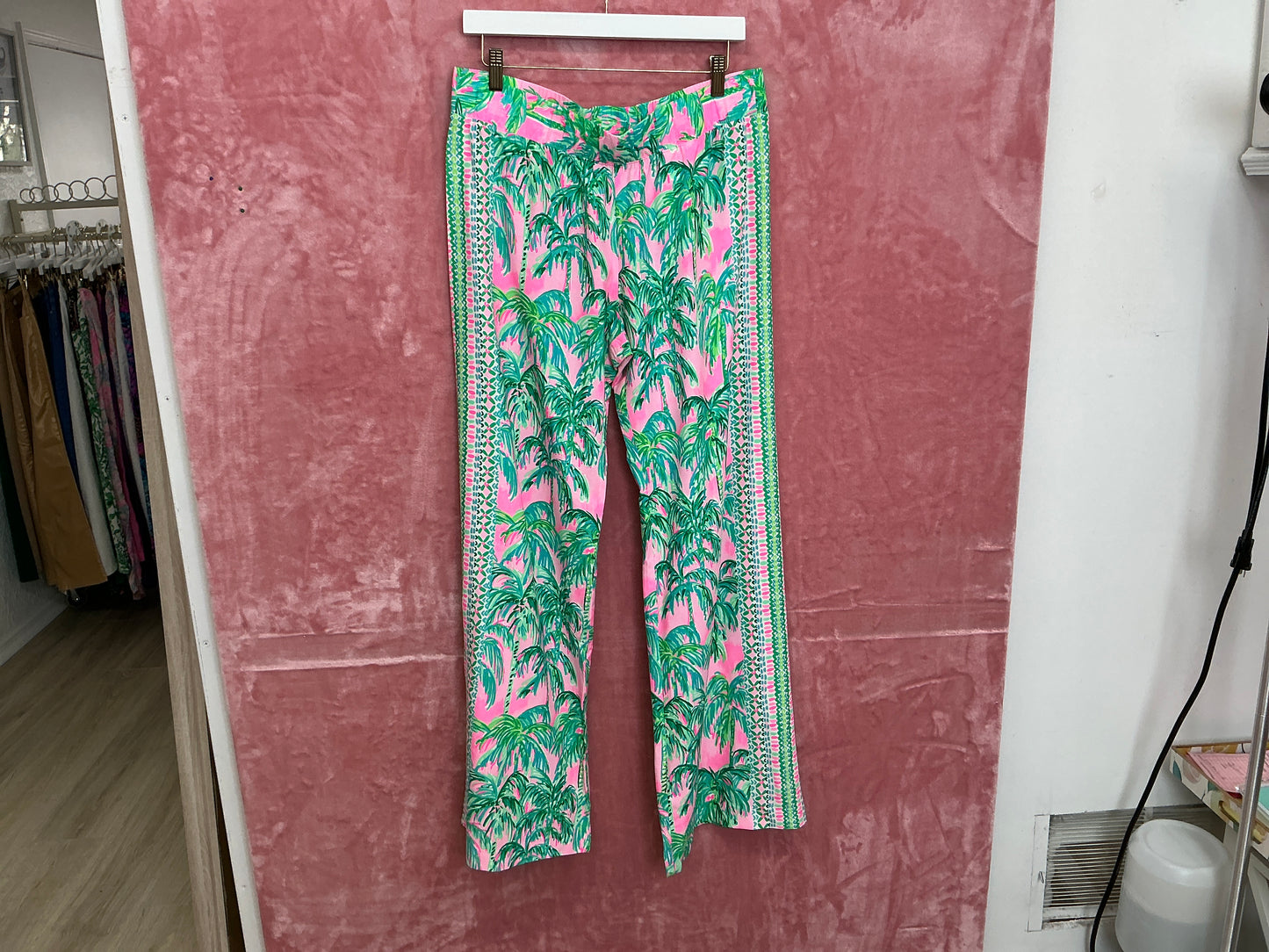 Lilly Pulitzer Bel Harbor Palazzo Pants NWT, Pink Blossom Size L