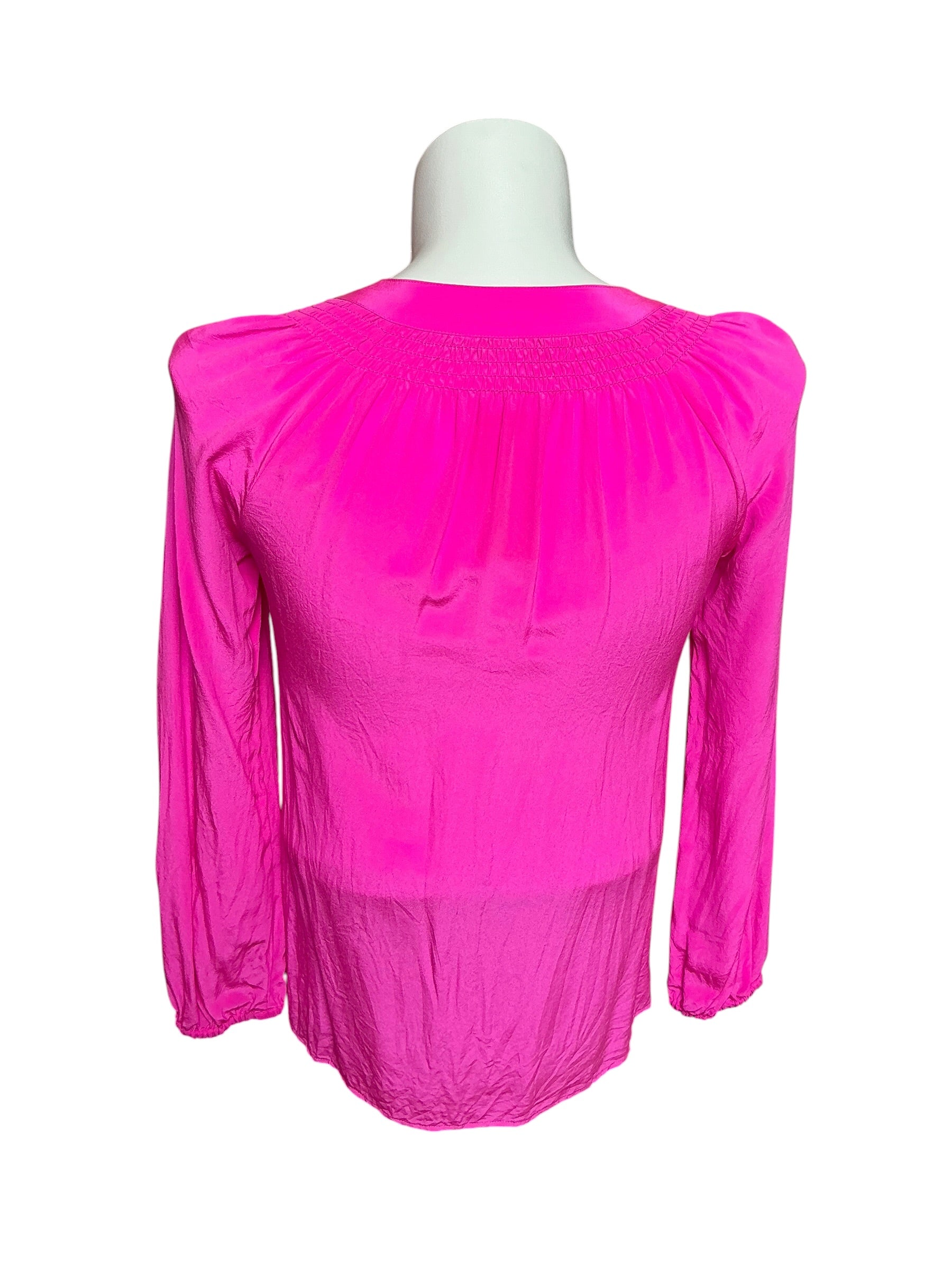 Lilly Pulitzer Elsa Silk Top Mandevilla Pink - Size S