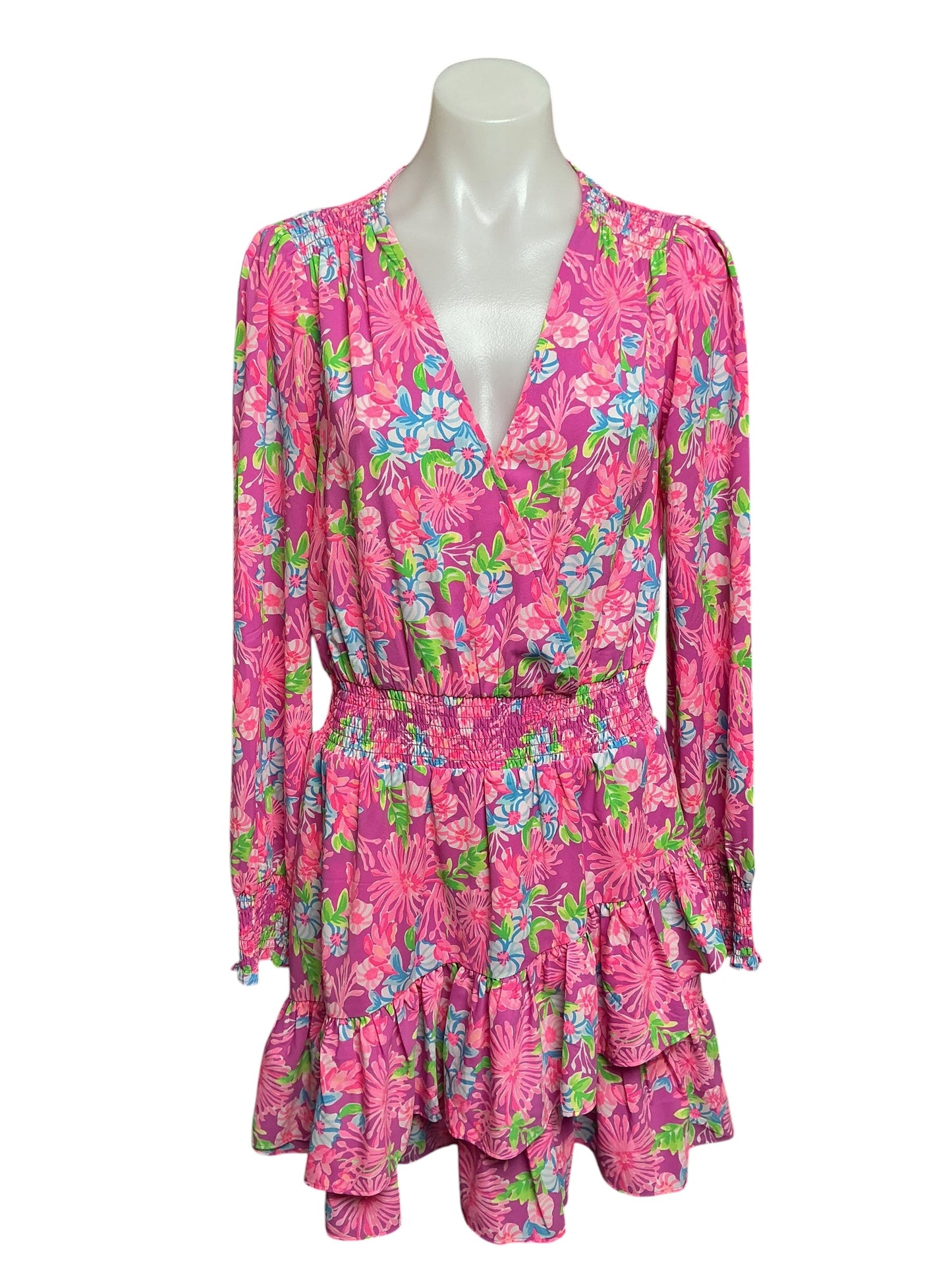 Lilly Pulitzer Cristiana Stretch Long Sleeve Minidress Moms the Word - 4
