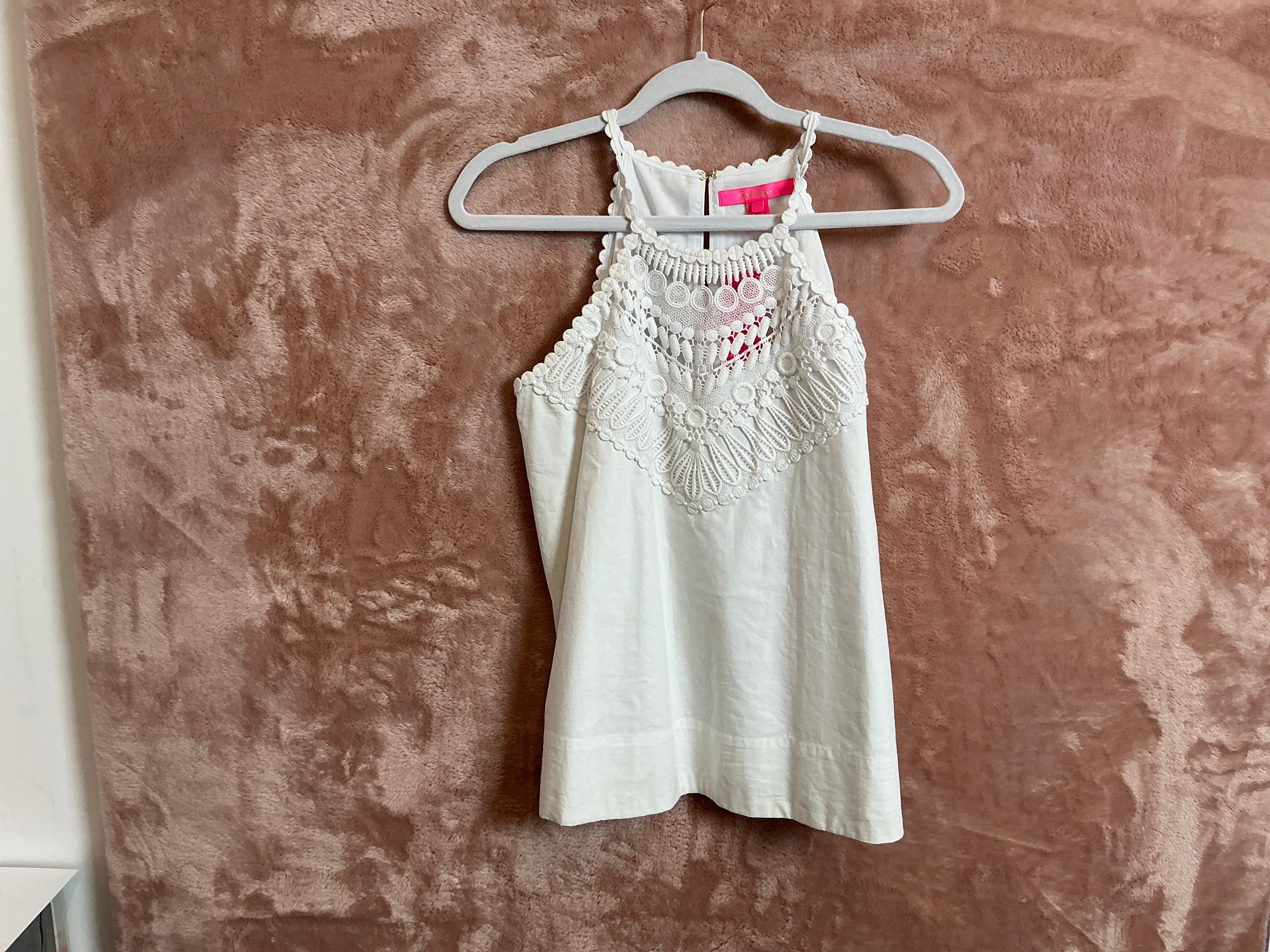 Lilly Pulitzer Top NWT - Britt Cotton Halter Top - Resort White - Size 0