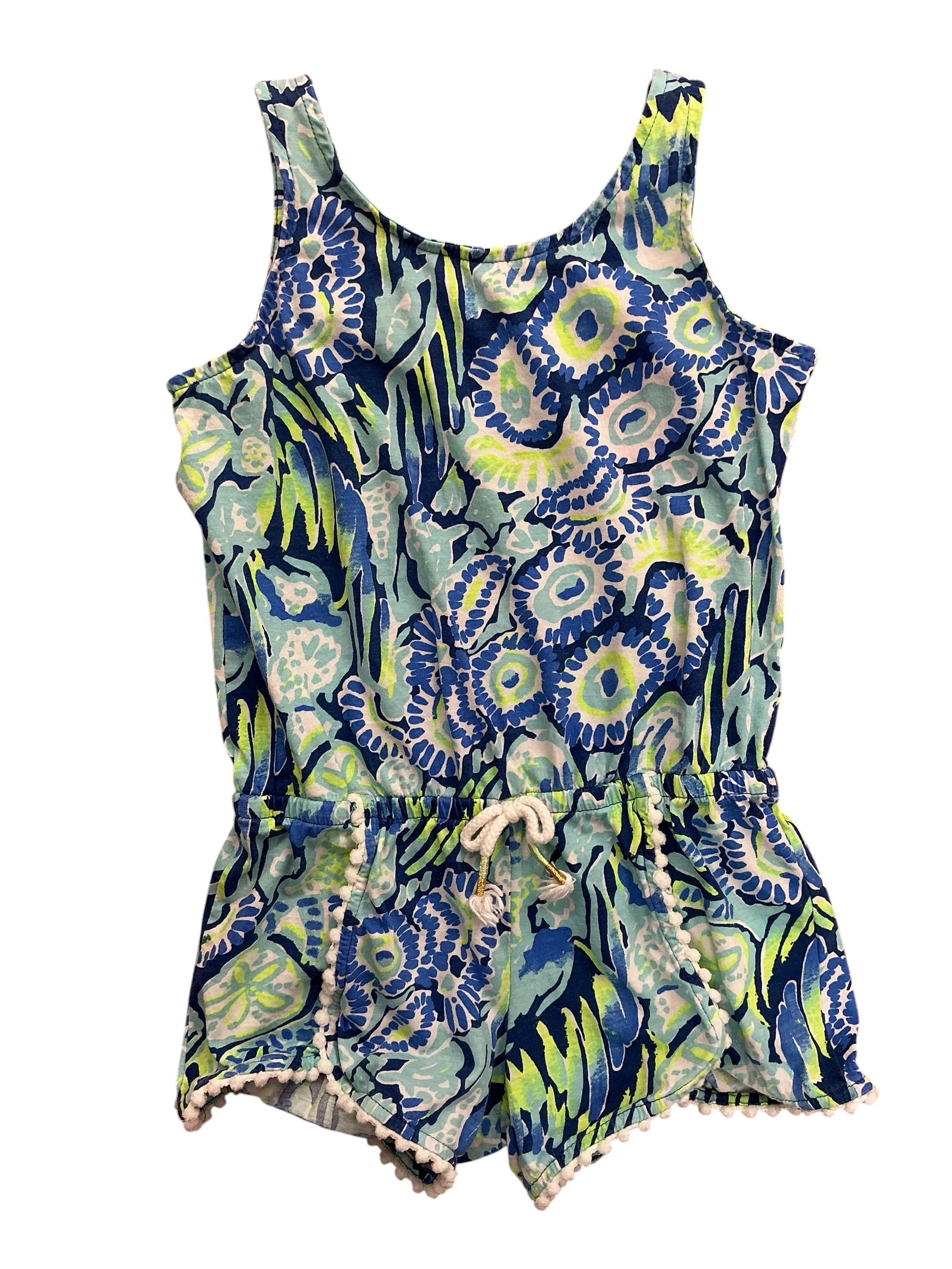 Lilly Pulitzer Kids Girls Tenley Romper Suns Out Funs Out - Size S 4-5