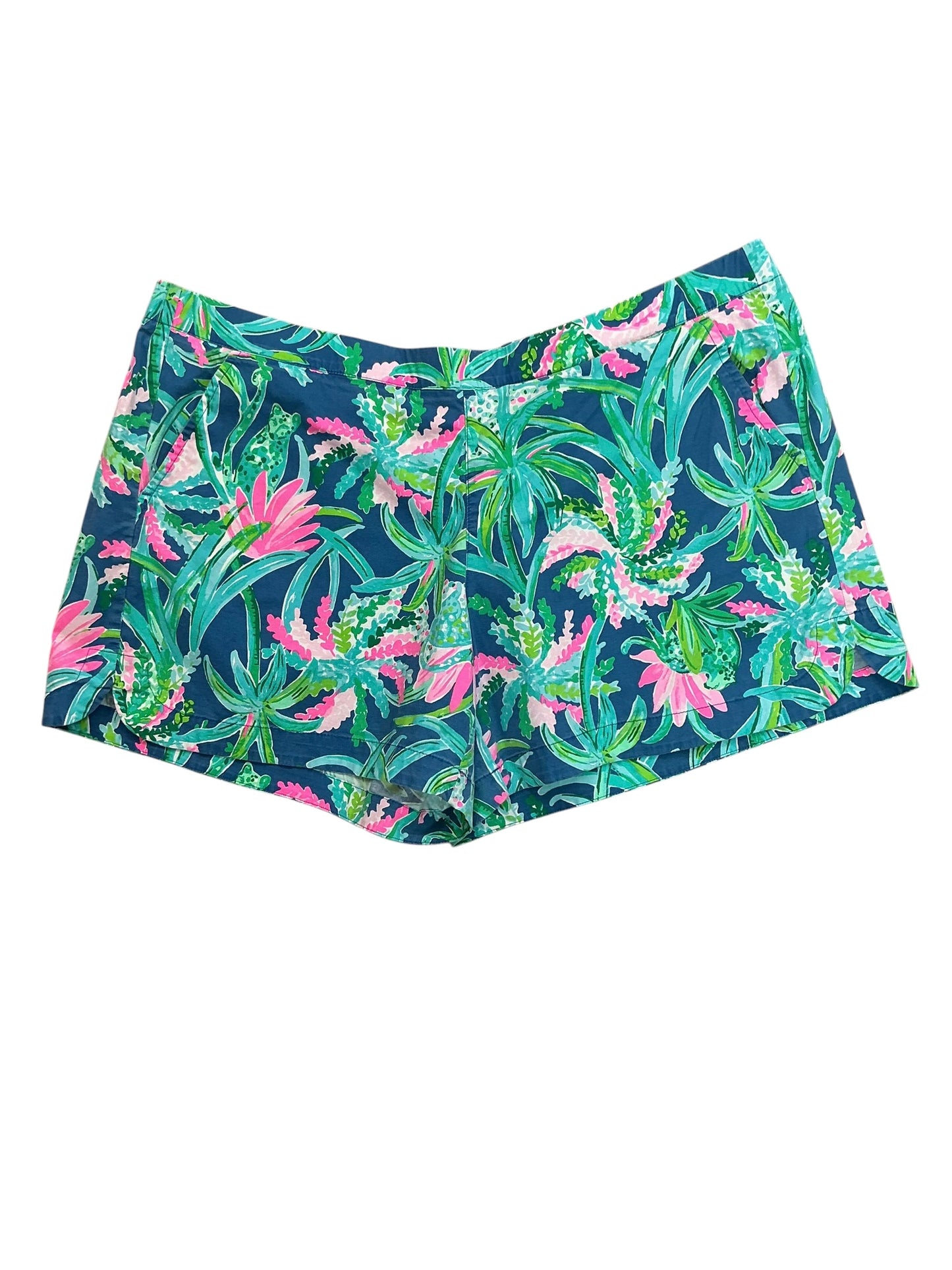 Lilly Pulitzer Callahan Shorts Ocean View Macaw - Size XL