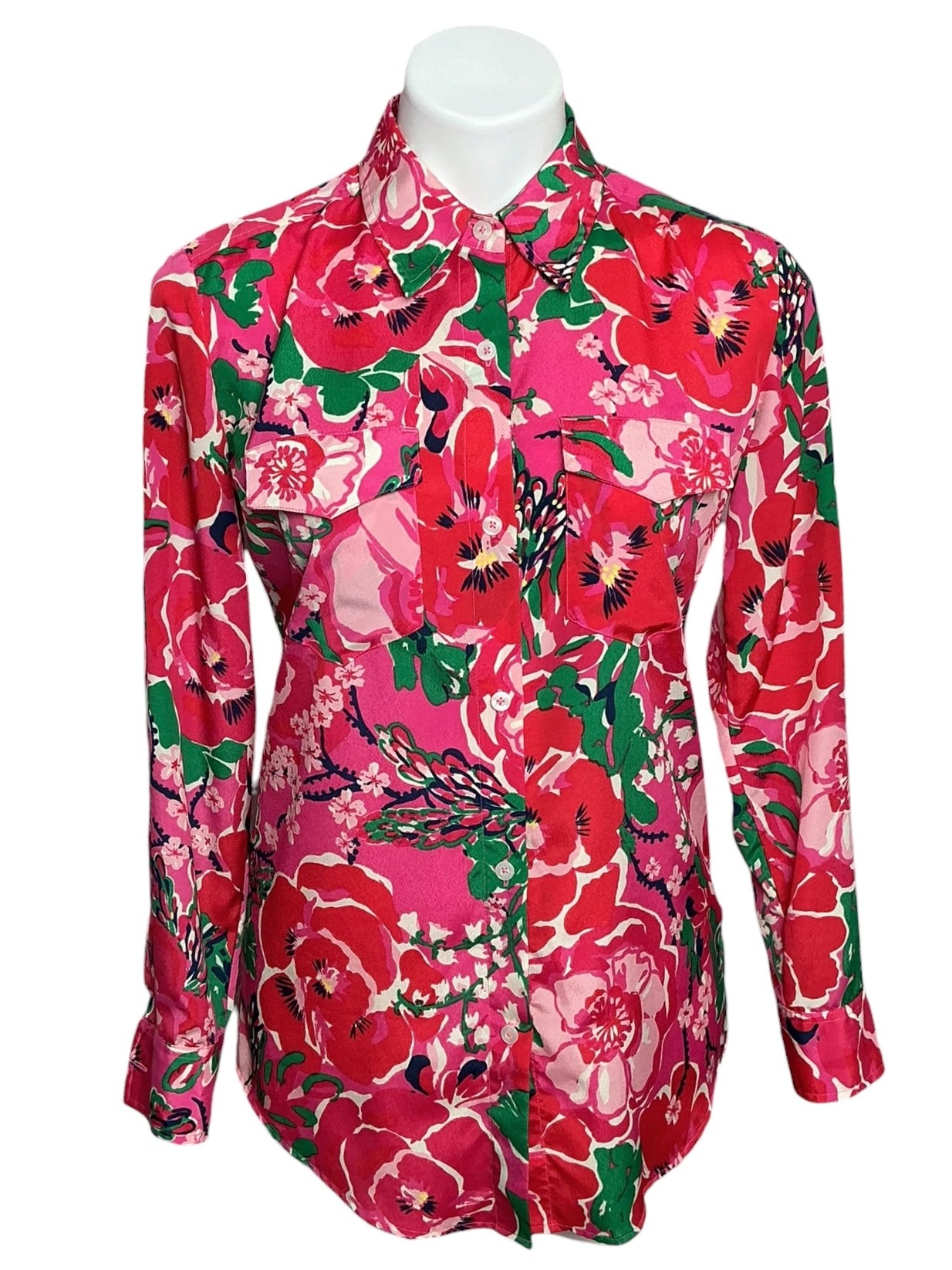 Lilly Pulitzer Kapri Button Down Shirt A Thing Called Love - Size XS