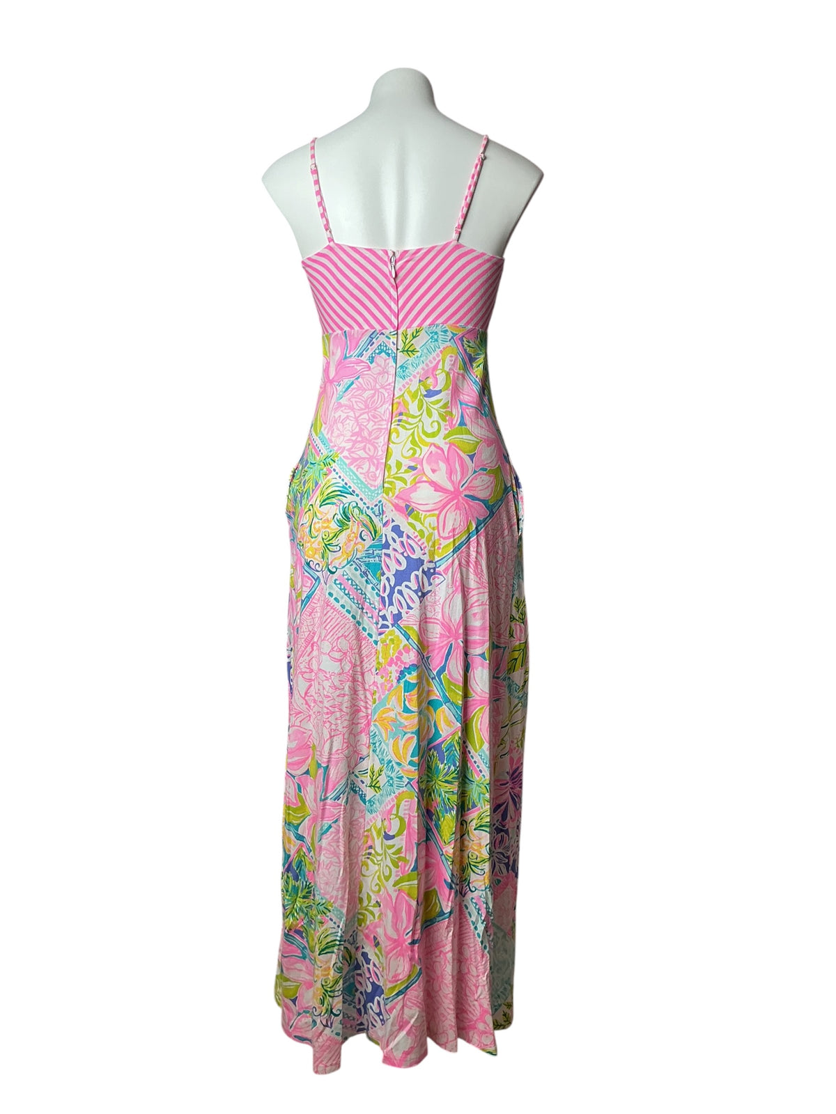 Lilly Pulitzer Maldives Maxi Dress Multi Block Party - Size 00