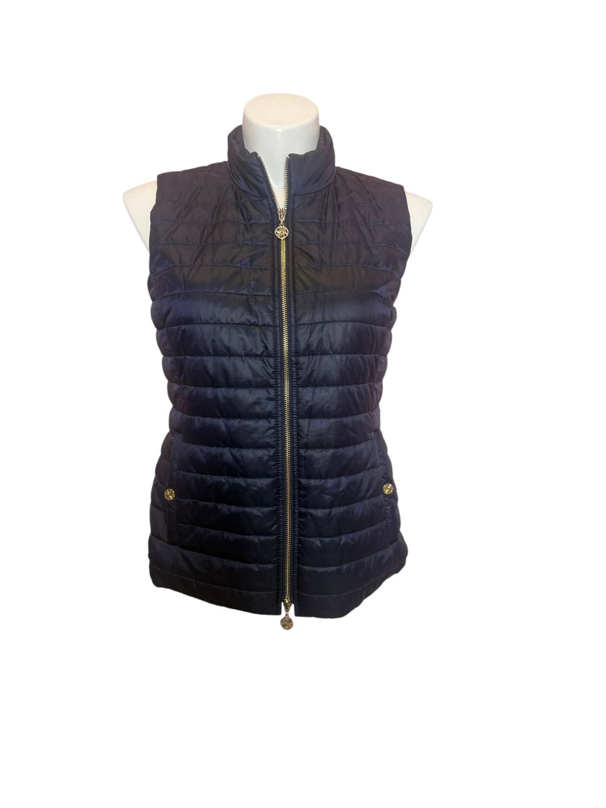Lilly Pulitzer Elyn Puffer Vest True Navy - Size L