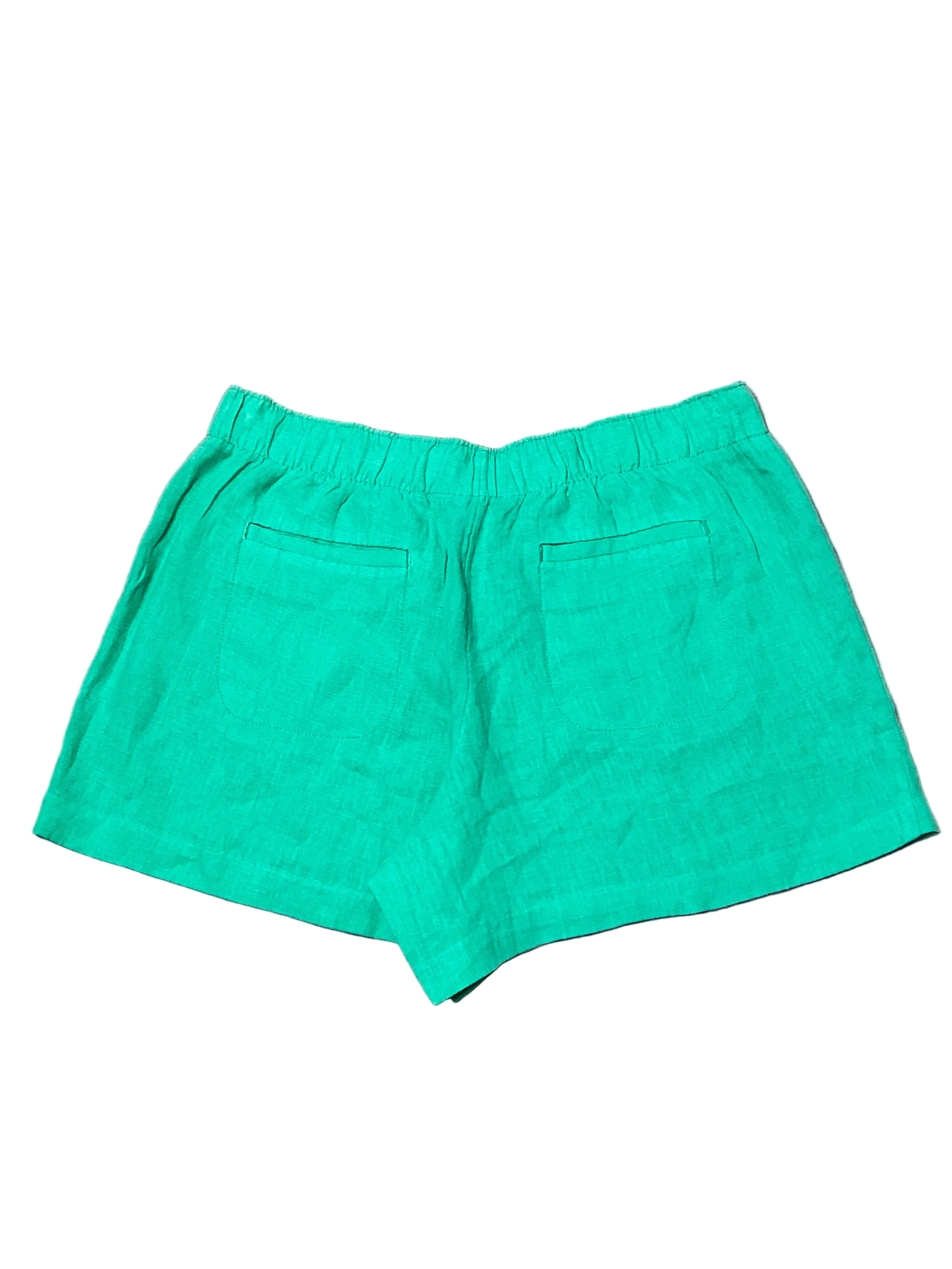 Lilly Pulitzer - Lilo Linen Shorts - Gustavia Green - Size L