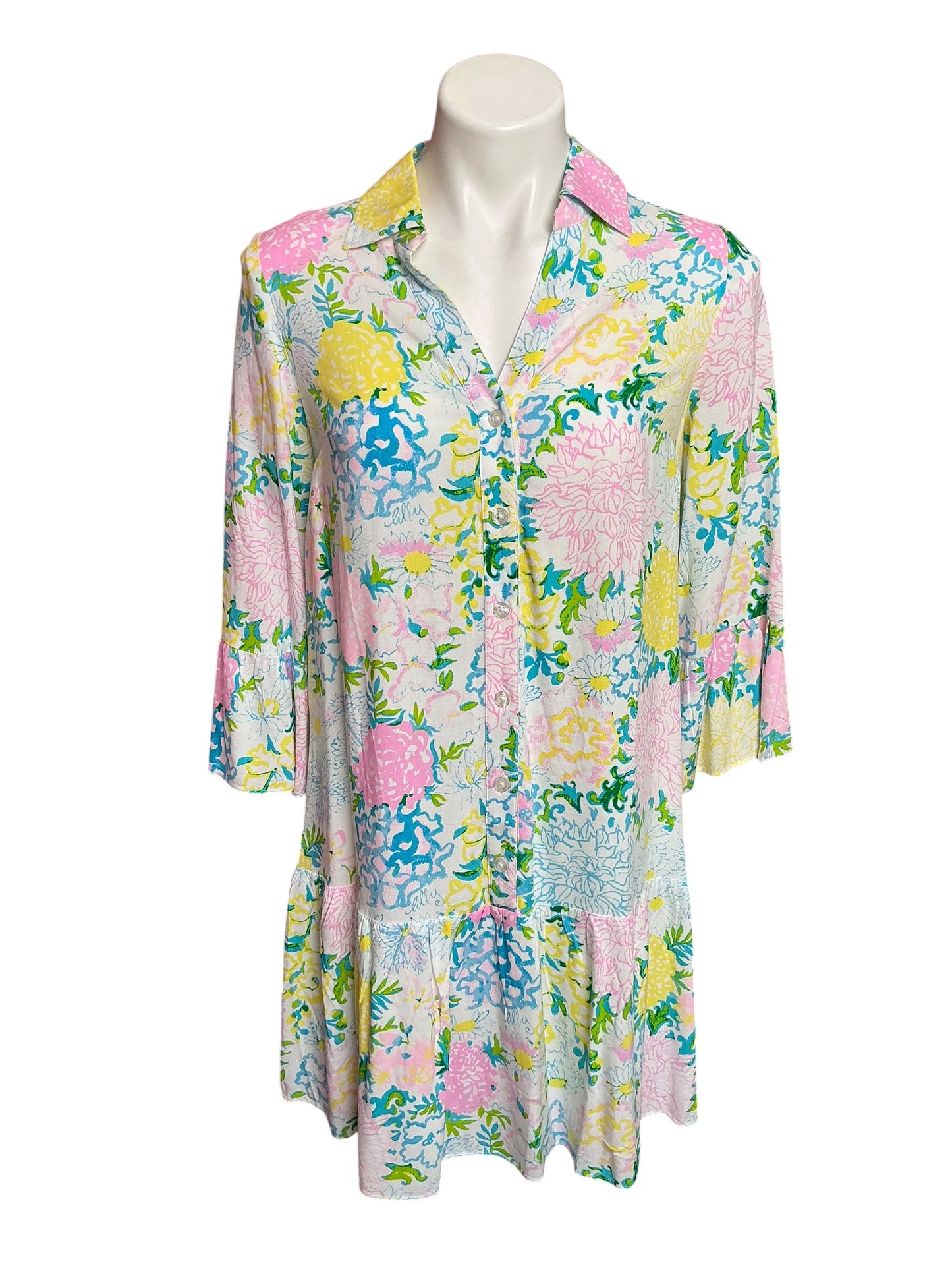 Lilly Pulitzer NWT Rayanna Tunic Dress Multi Lilly Garden - Size 00
