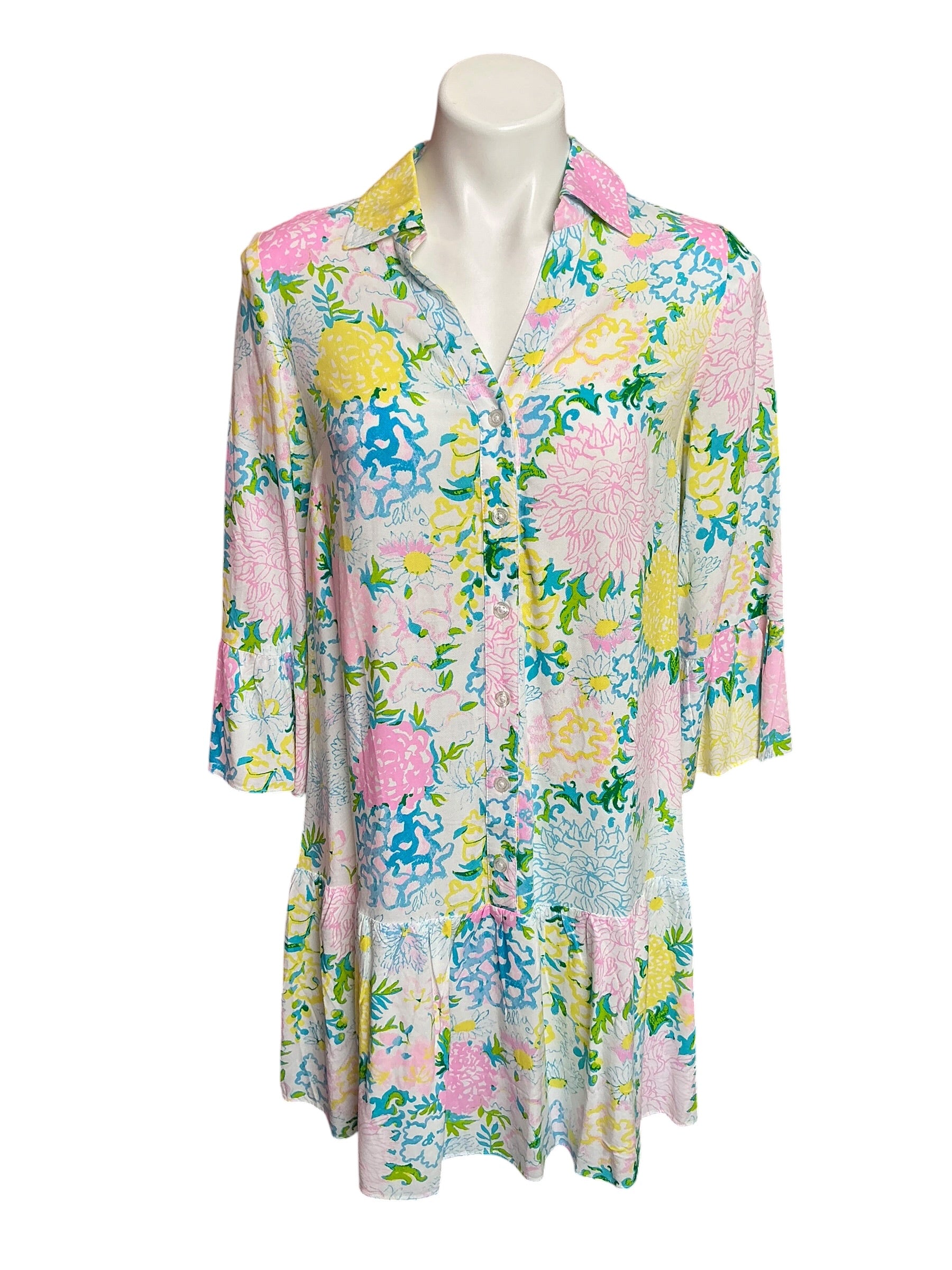 Lilly Pulitzer NWT Rayanna Tunic Dress Multi Lilly Garden - Size 00