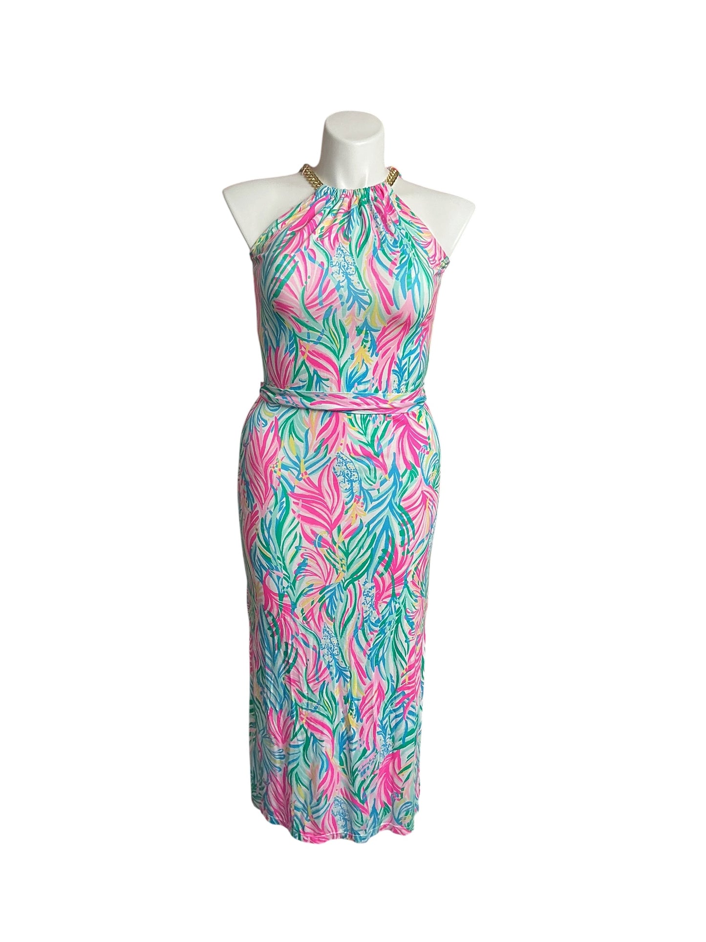 Lilly Pulitzer Bingham Midi Dress Sea Turtle Soiree - Size XXS