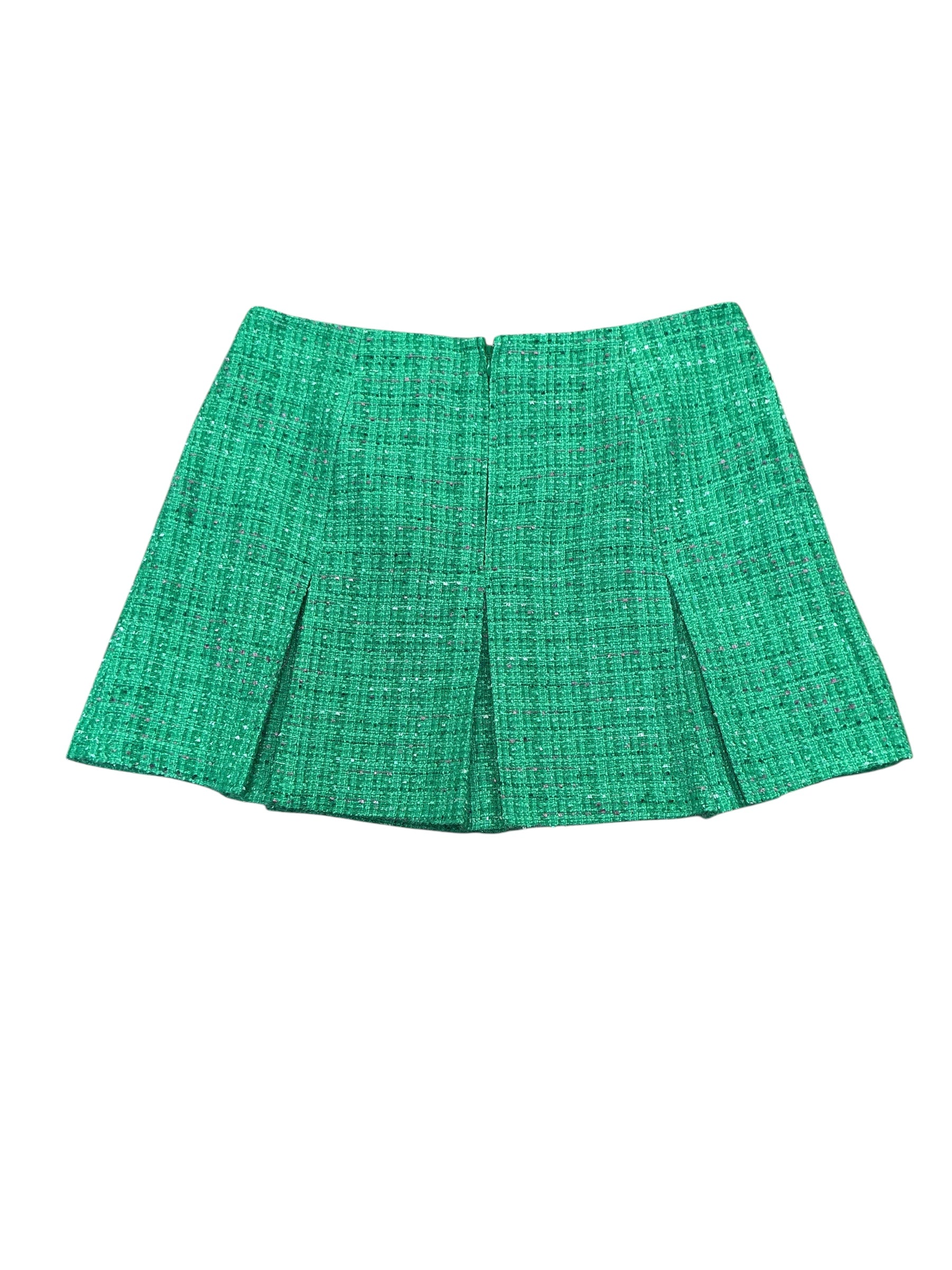 Lilly Pulitzer Cammi Mini Skirt Kelly Green Palm Bech Boucle - Size 16