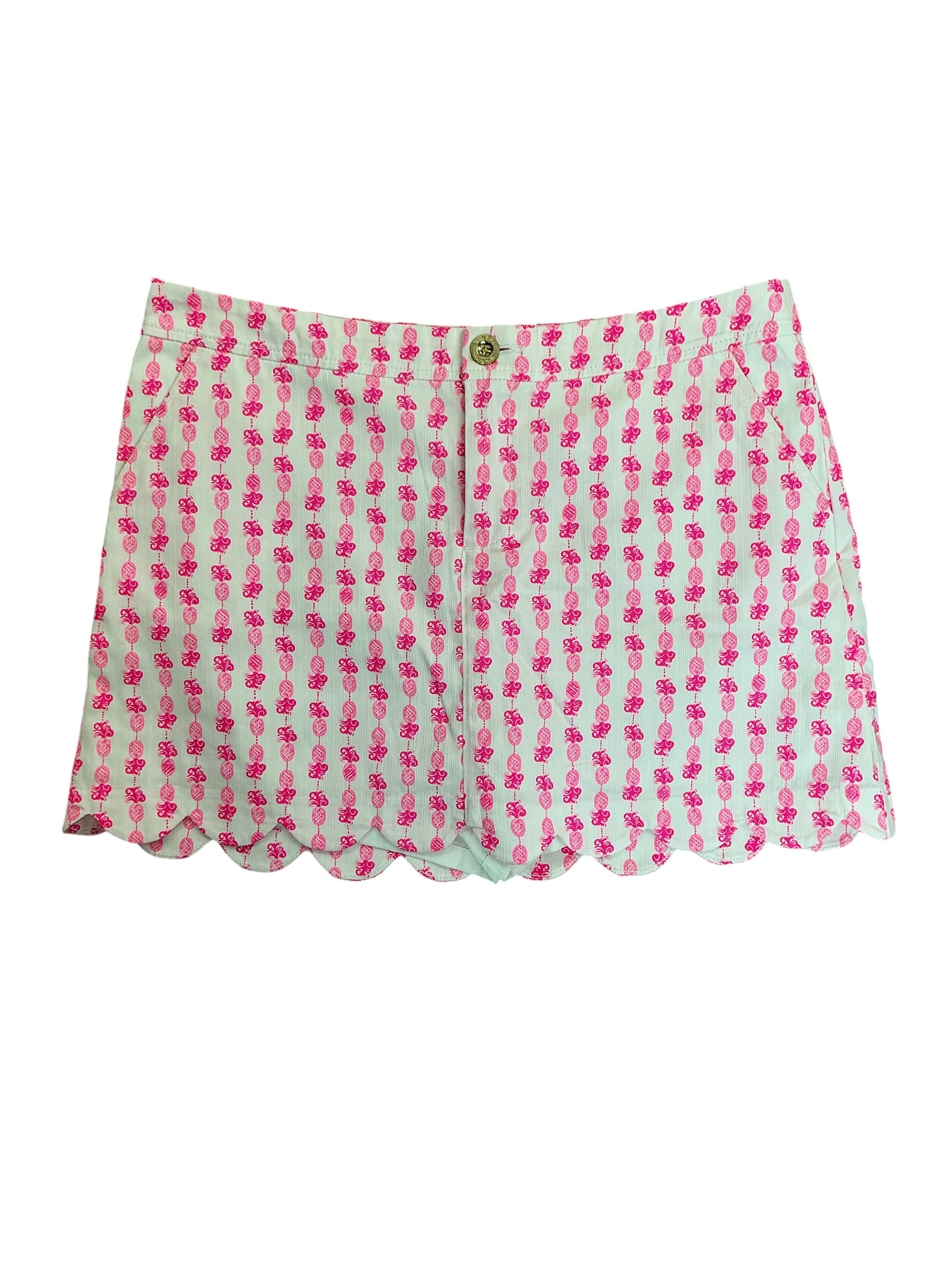 Lilly Pulitzer Colette Skort Pink Topaz Fineapple - Size 10