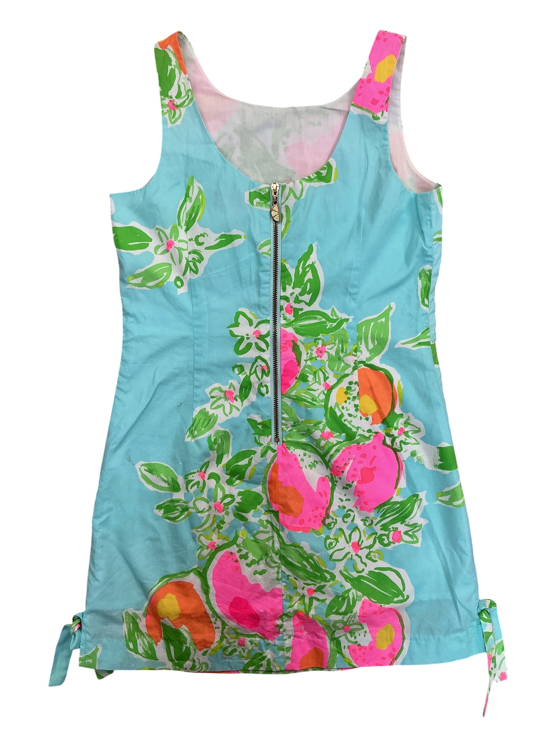 Lilly Pulitzer Kids Girls Little Delia Dress Pool Blue Pink Lemonade - Size 10