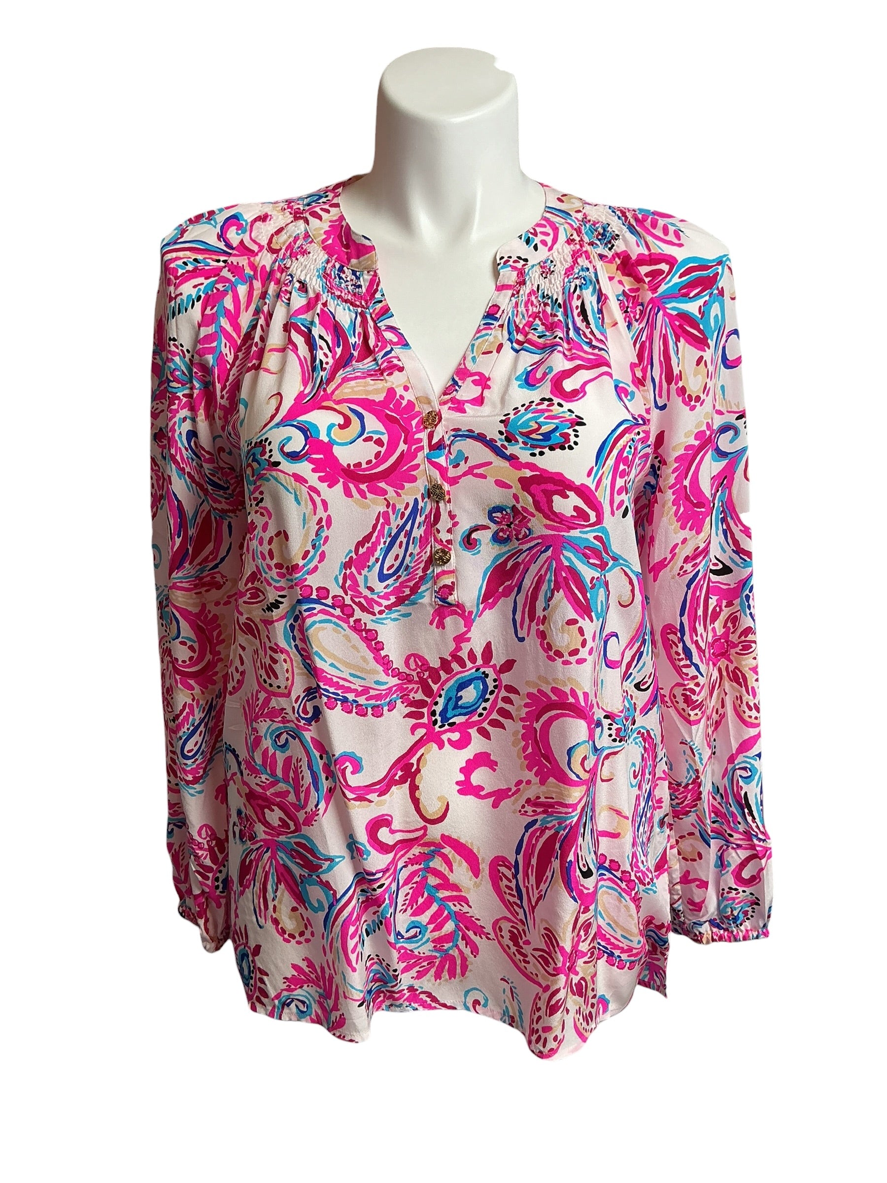 Lilly Pulitzer NWT Elsa Top - Coconut Flitting About - Size L