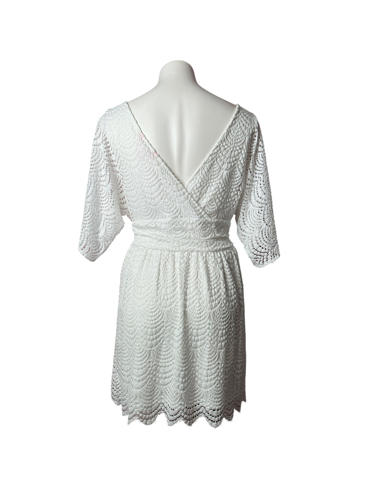 Lilly Pulitzer Parigi Skort Romper Resort White Scalloped Shell Lace - Size M