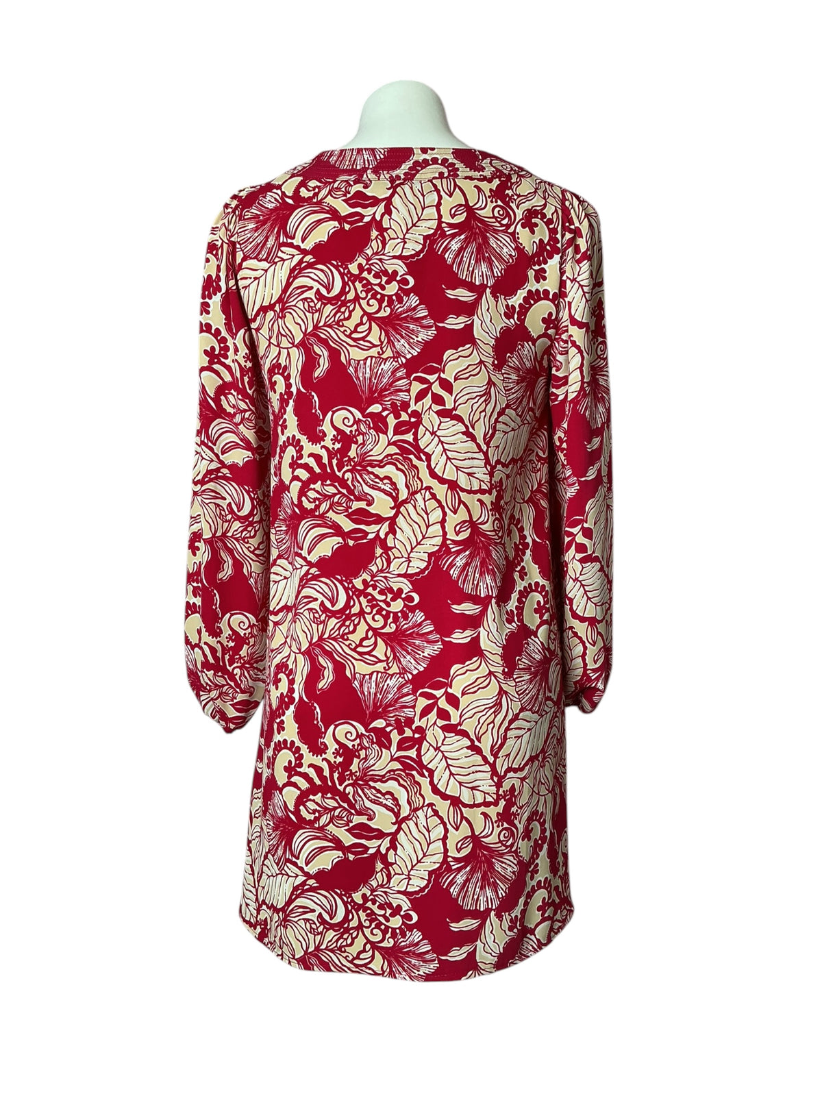 Lilly Pulitzer Olivine A-Line Dress Poinsettia Red Island Vibes - Size 4