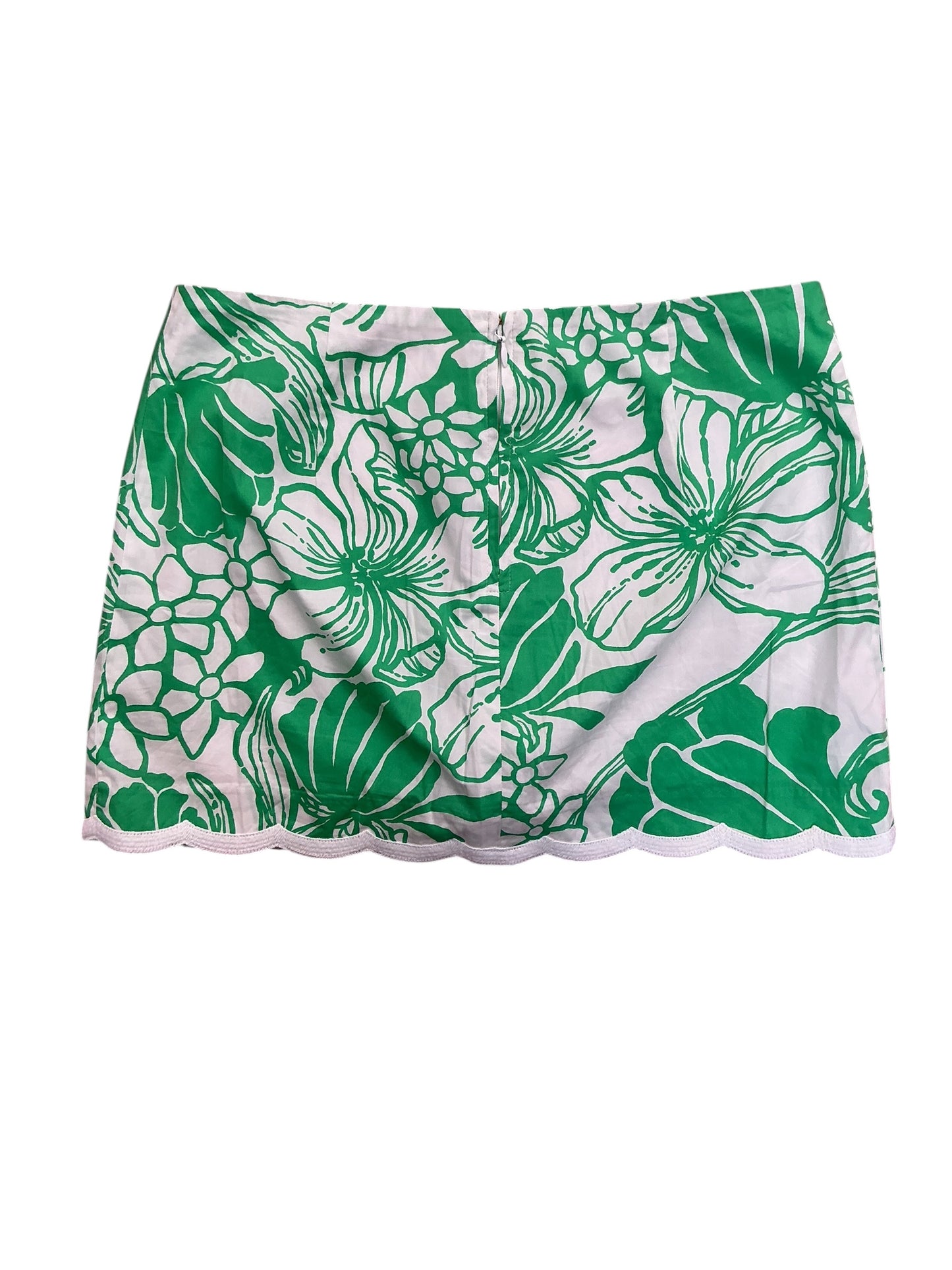 Lilly Pulitzer Michelina Scalloped Hem Skort Spearmint Oversized Kiss My Tulips - Size 6
