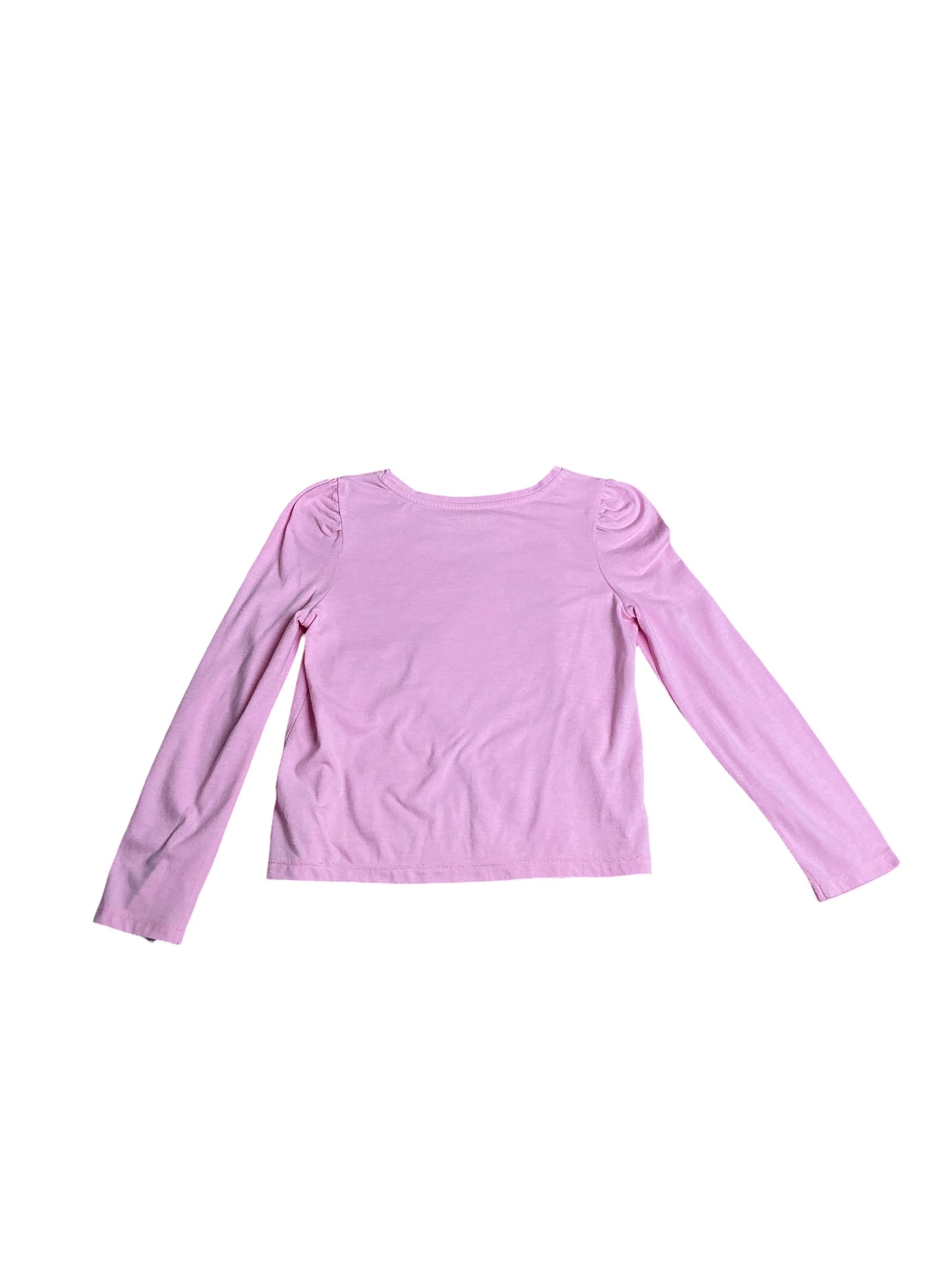 Lilly Pulitzer- Girls Mini Jansen Long Sleeve Top Peony Pink Dear Heart Size M