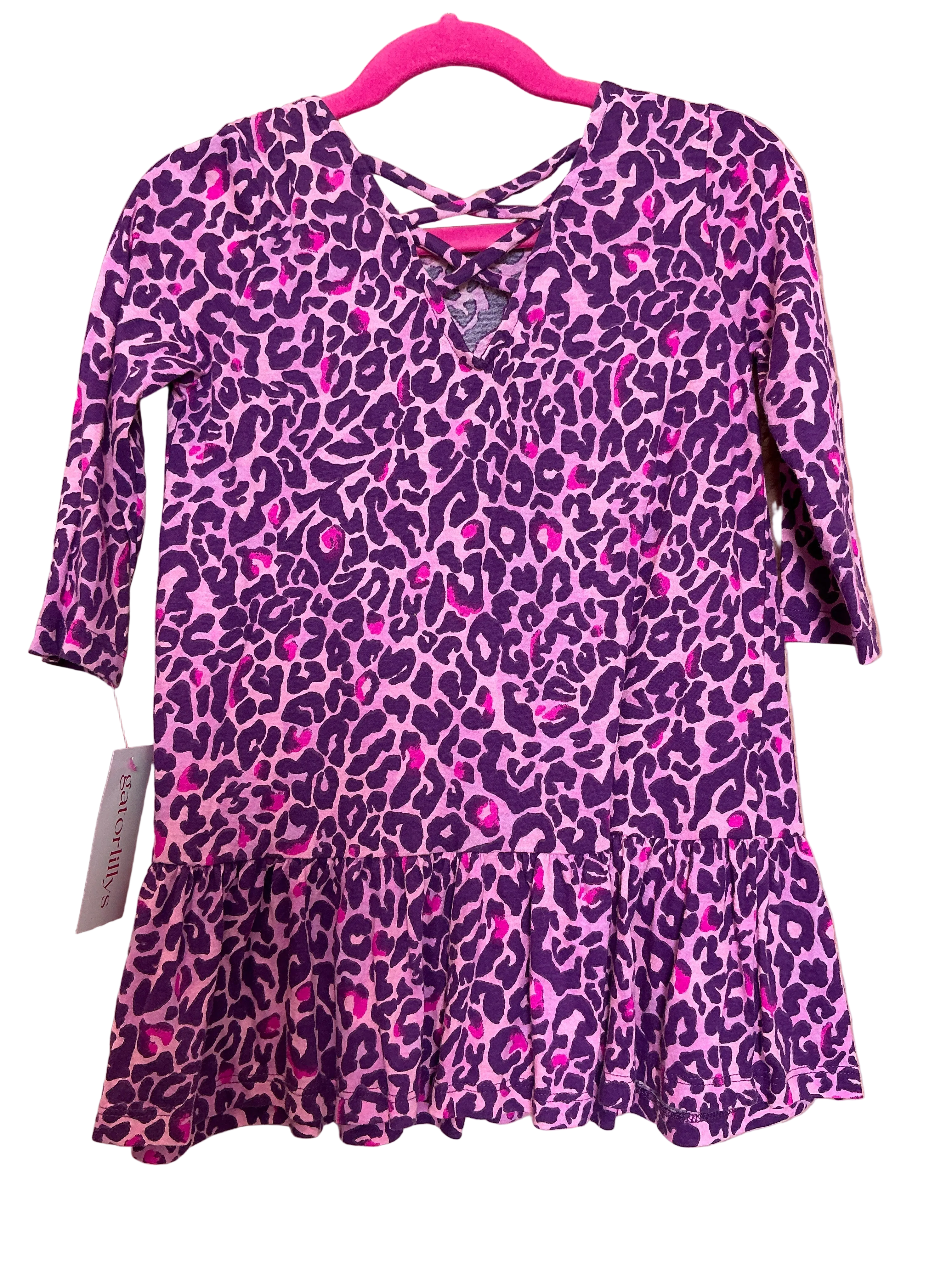 Lilly Pulitzer Girls Mini Jena Dress - My Favorite Spot - Purple Berry - Size S