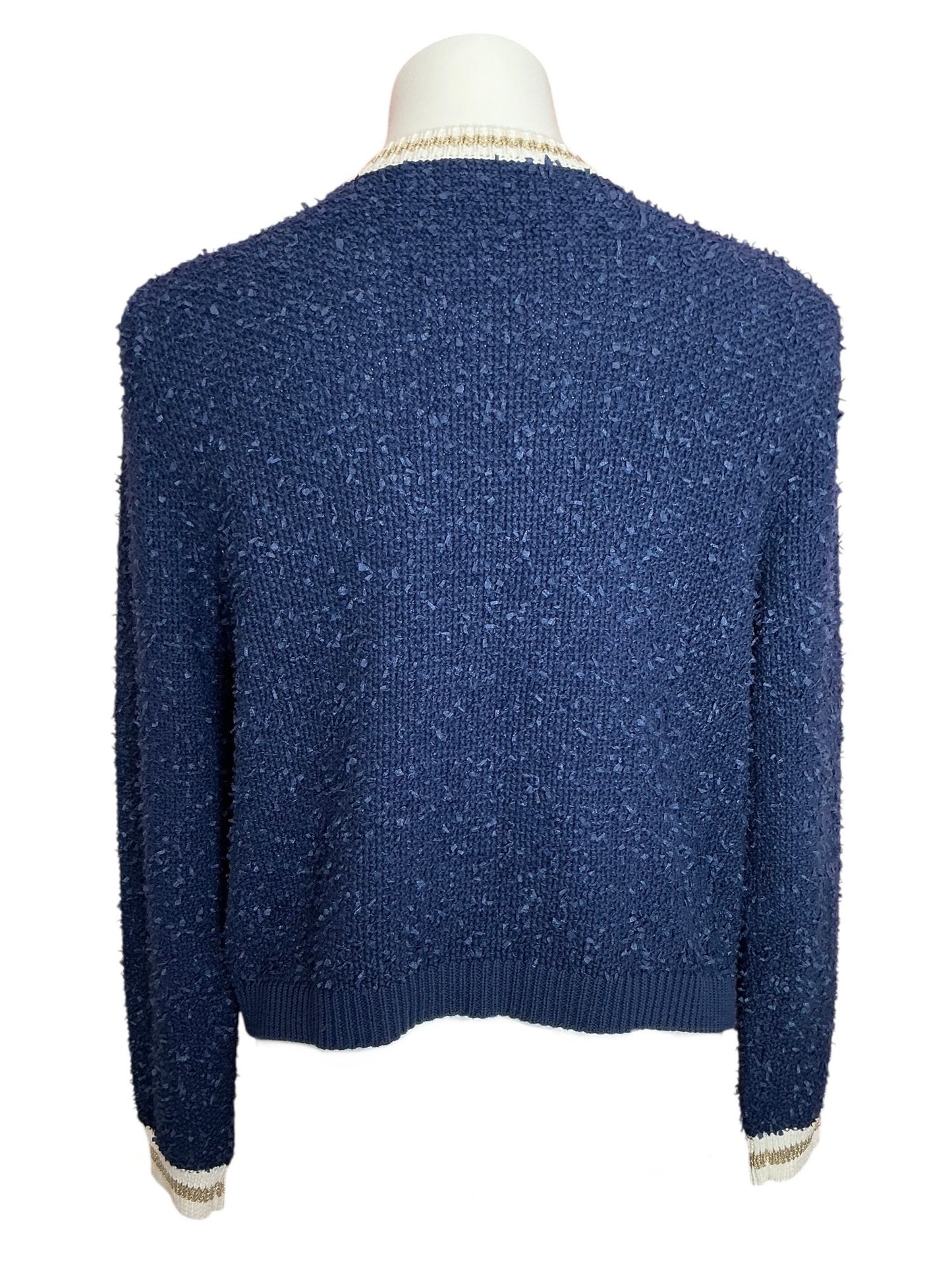 Lilly Pulitzer Nalayna Cardigan Low Tide Navy Boucle - Size L
