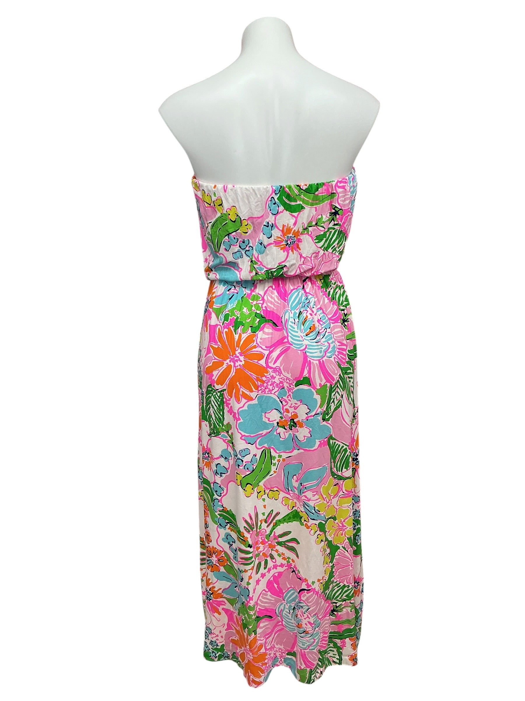 Lilly Pulitzer For Target Collaboration Strapless Maxi Dress Nosey Posey - Size M
