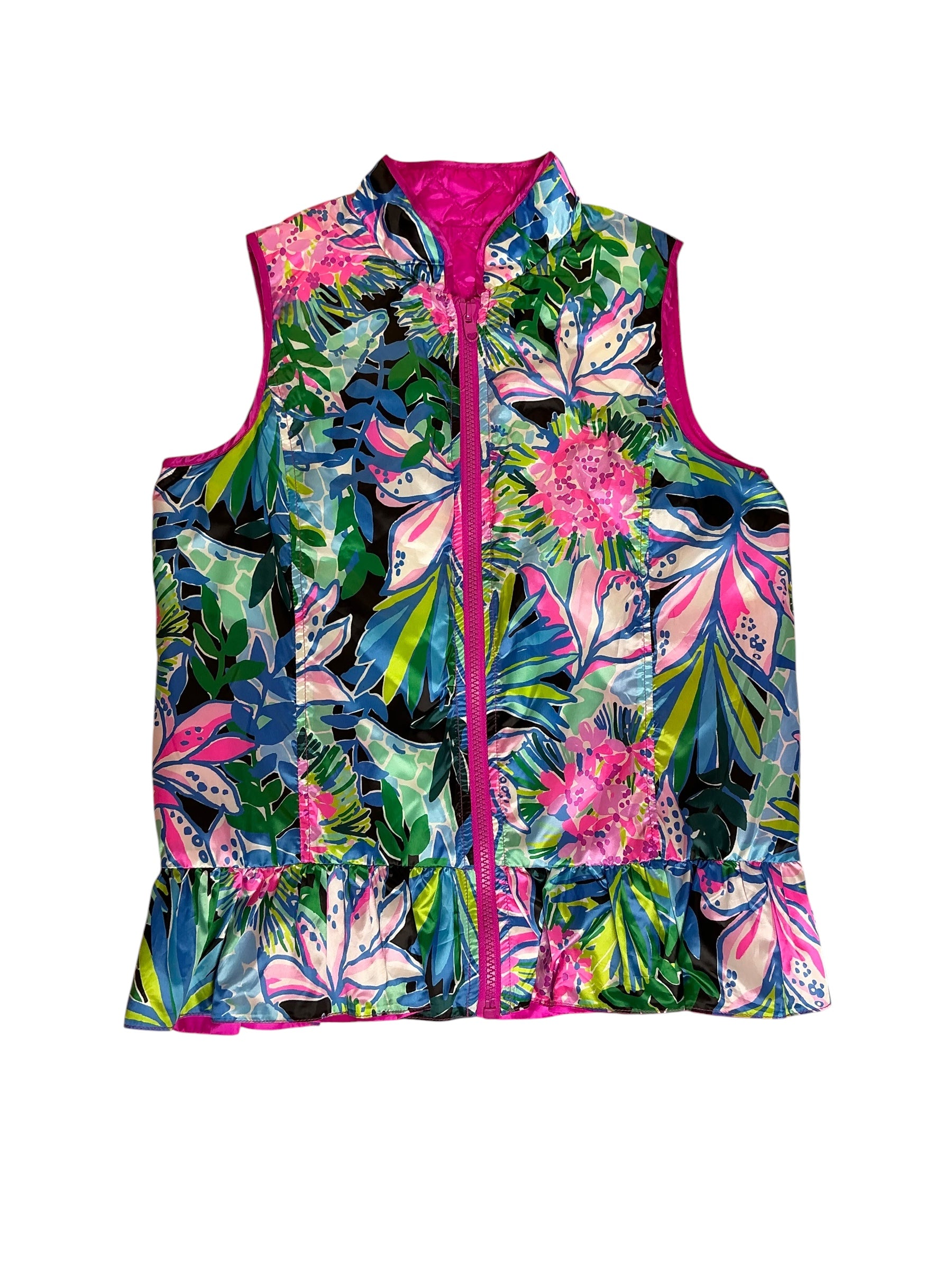 Lilly Pulitzer Girls Melanie Reversible Vest Elderberry - Size XL