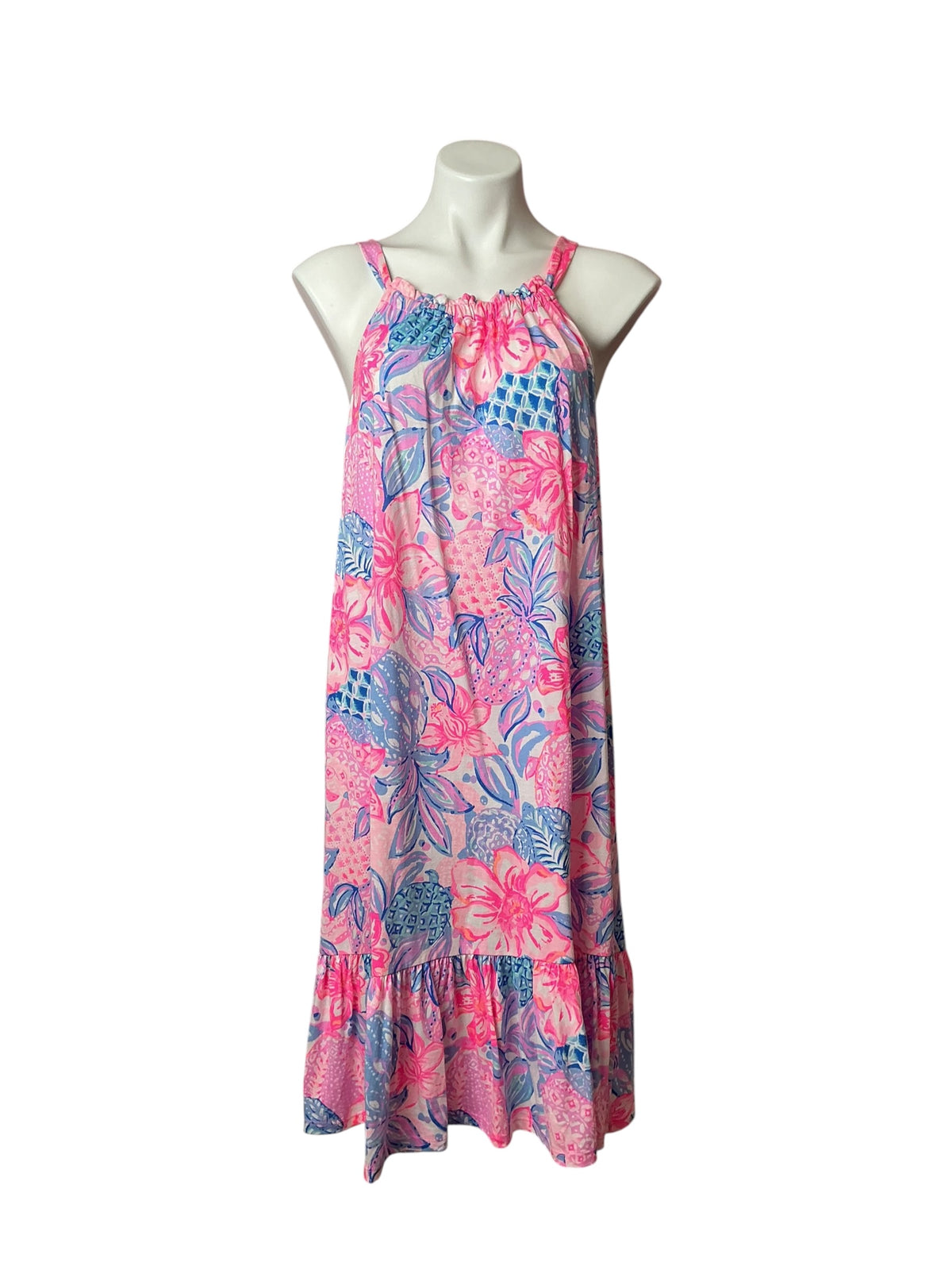 Lilly Pulitzer Saira Snappy Turtle Pink Isle Dress - Size XL
