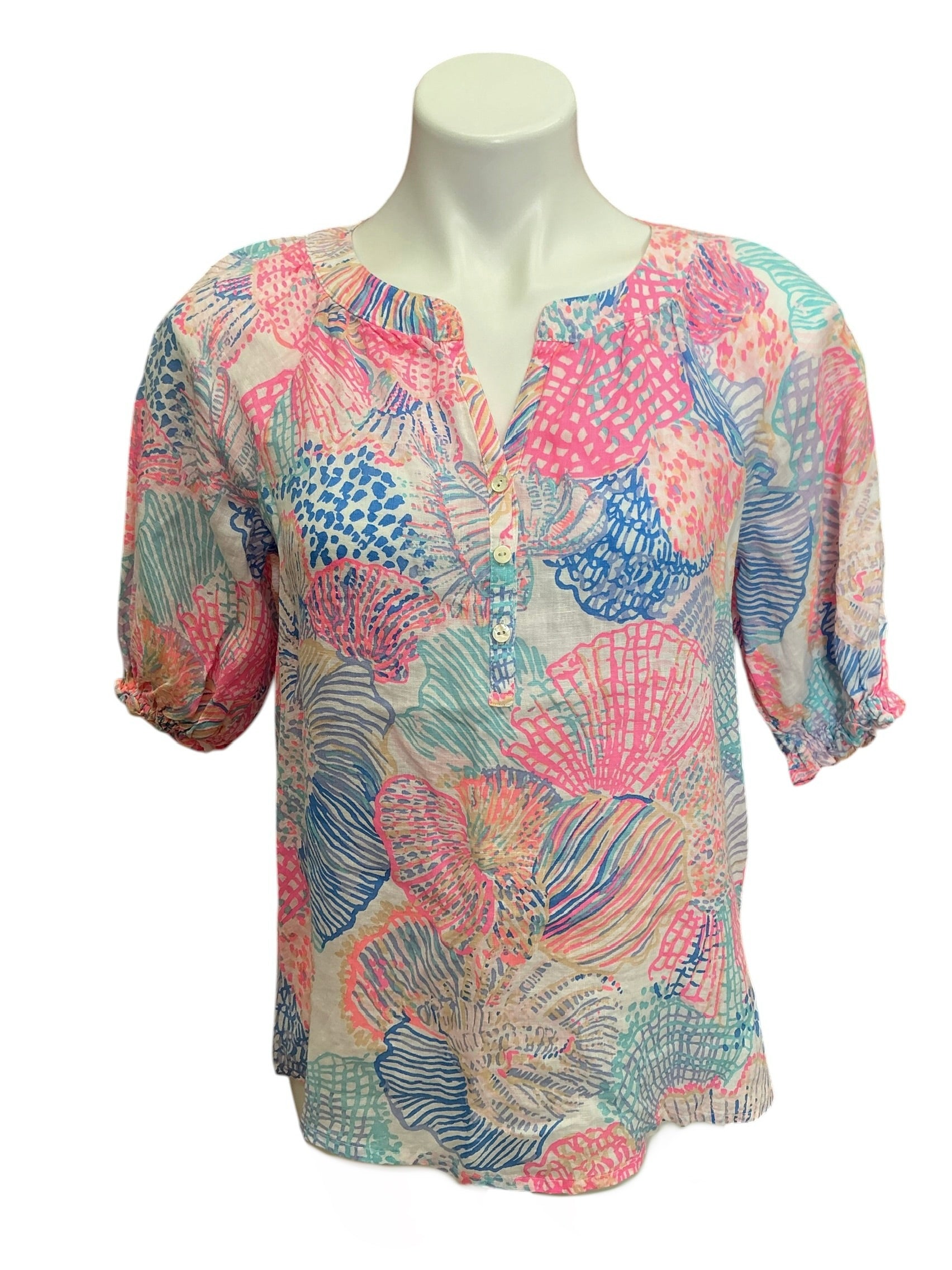 Lilly Pulitzer NWT Caprina Top Multi Roar Of The Seas - Size XS