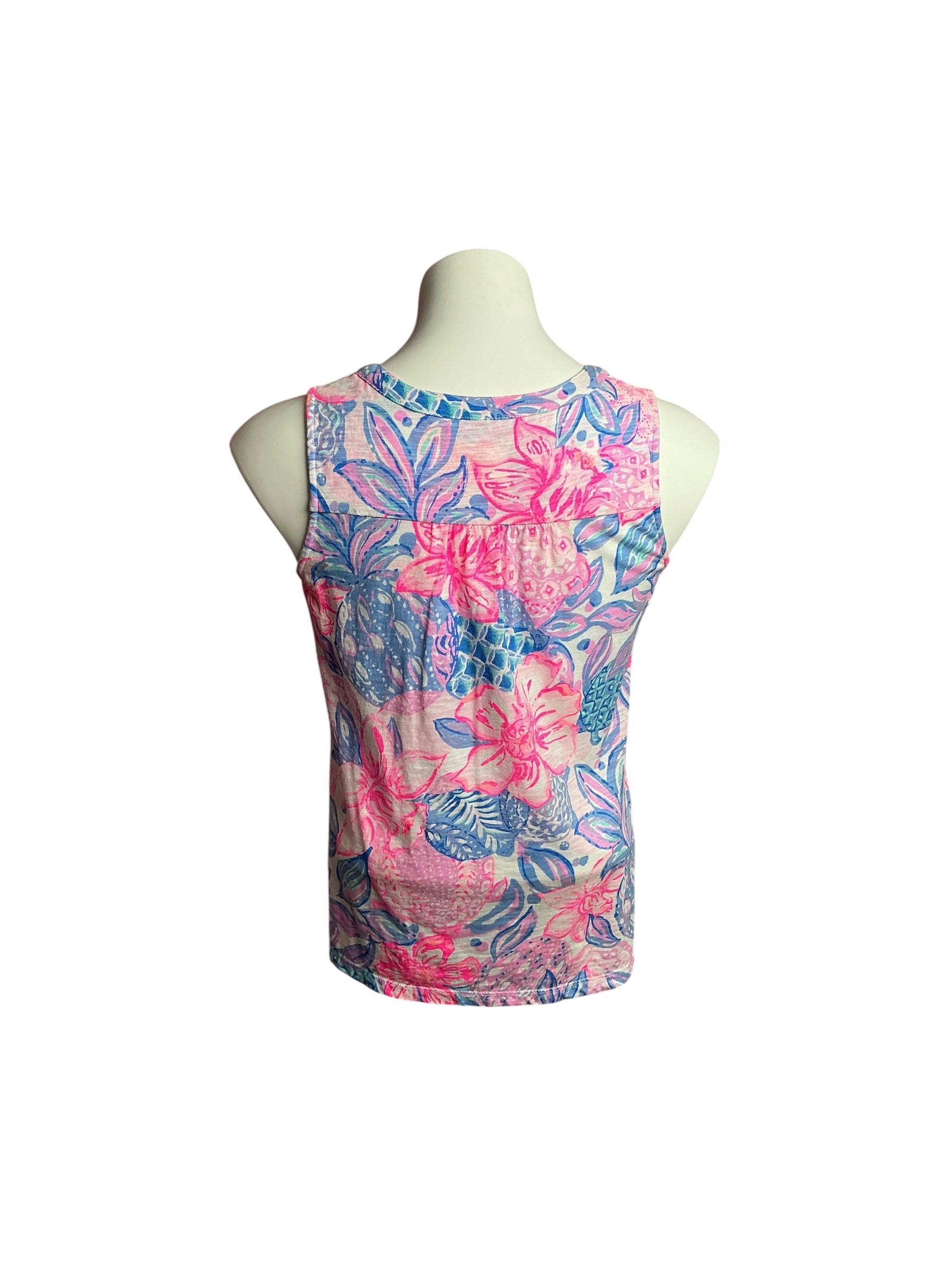 Lilly Pulitzer- Dev Tank Top Pink Isle Snappy Turtle Size XS