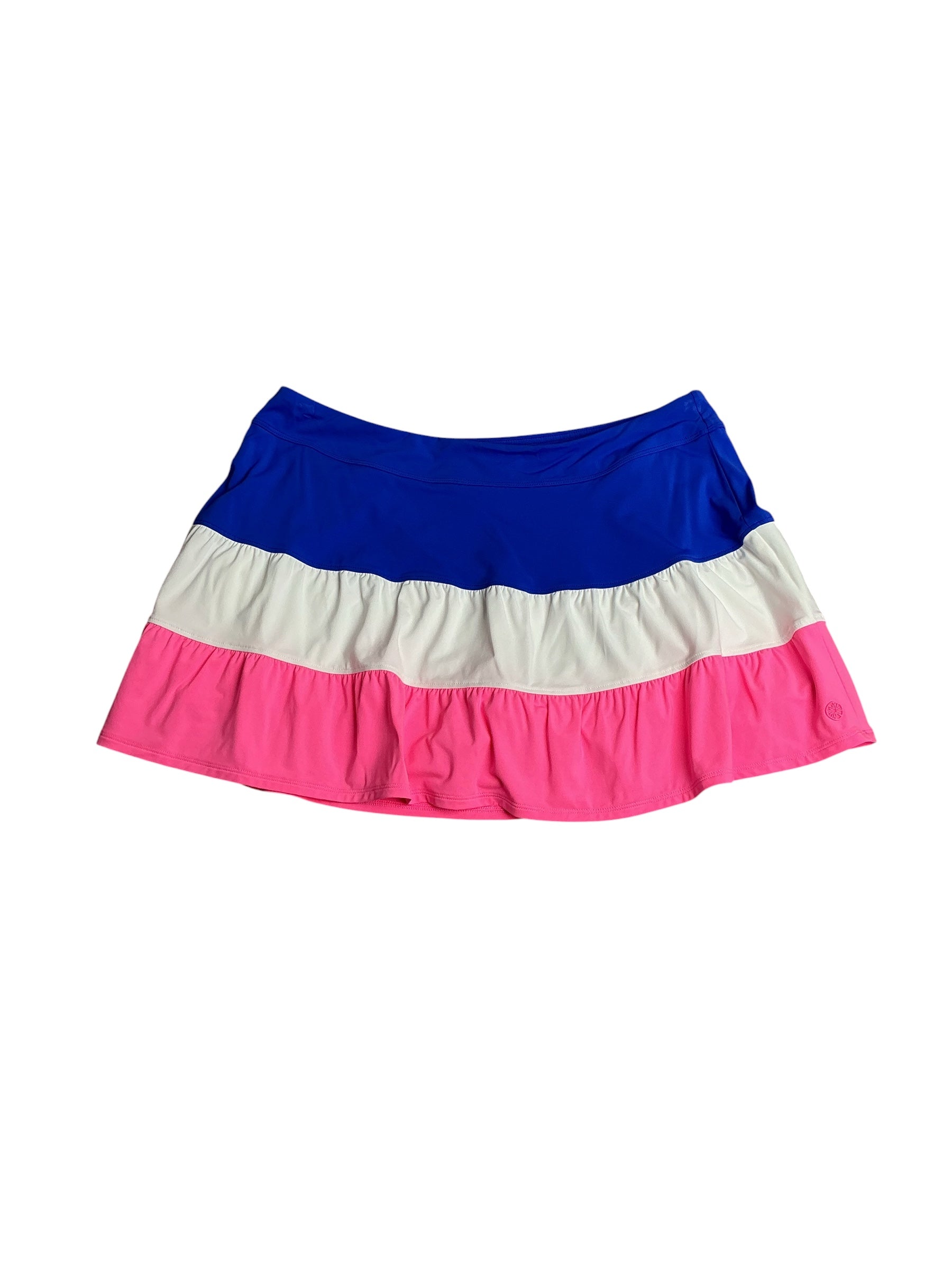 Lilly Pulitzer- Luxletic Peachy Skort Blue Grotto Colorblock Size XL