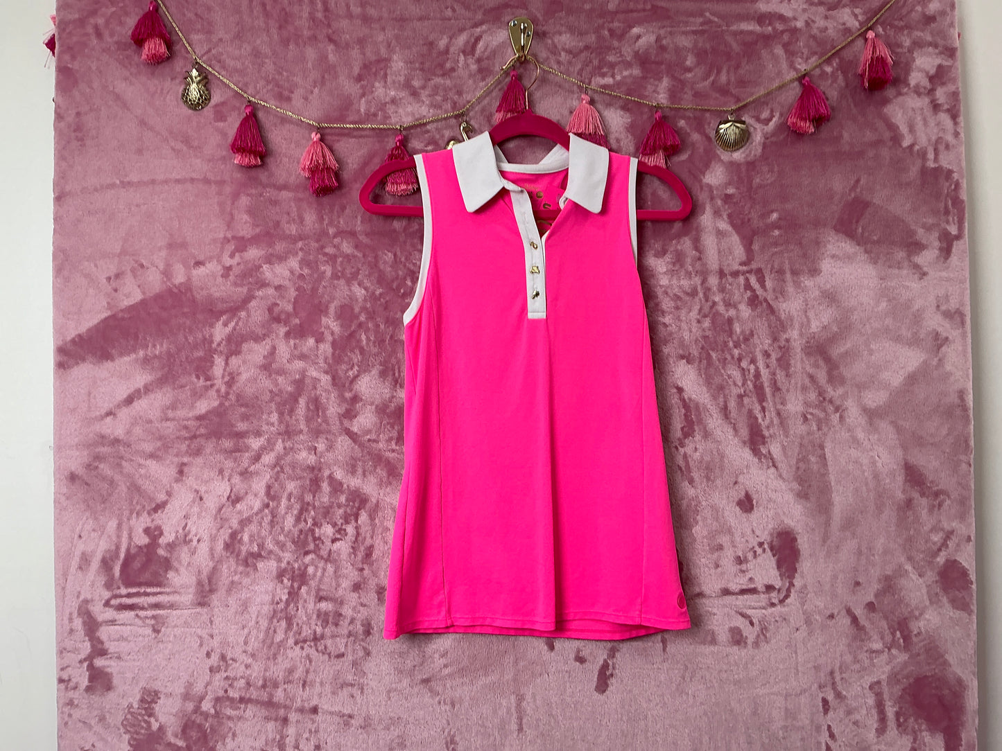 Lilly Pulitzer NWT Imara Polo UPF 50+ Roxie Pink - Size XS